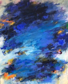 Autumn Blues, Painting, Acrylic on Canvas