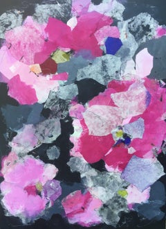 Fleur de camélia, peinture, acrylique sur toile