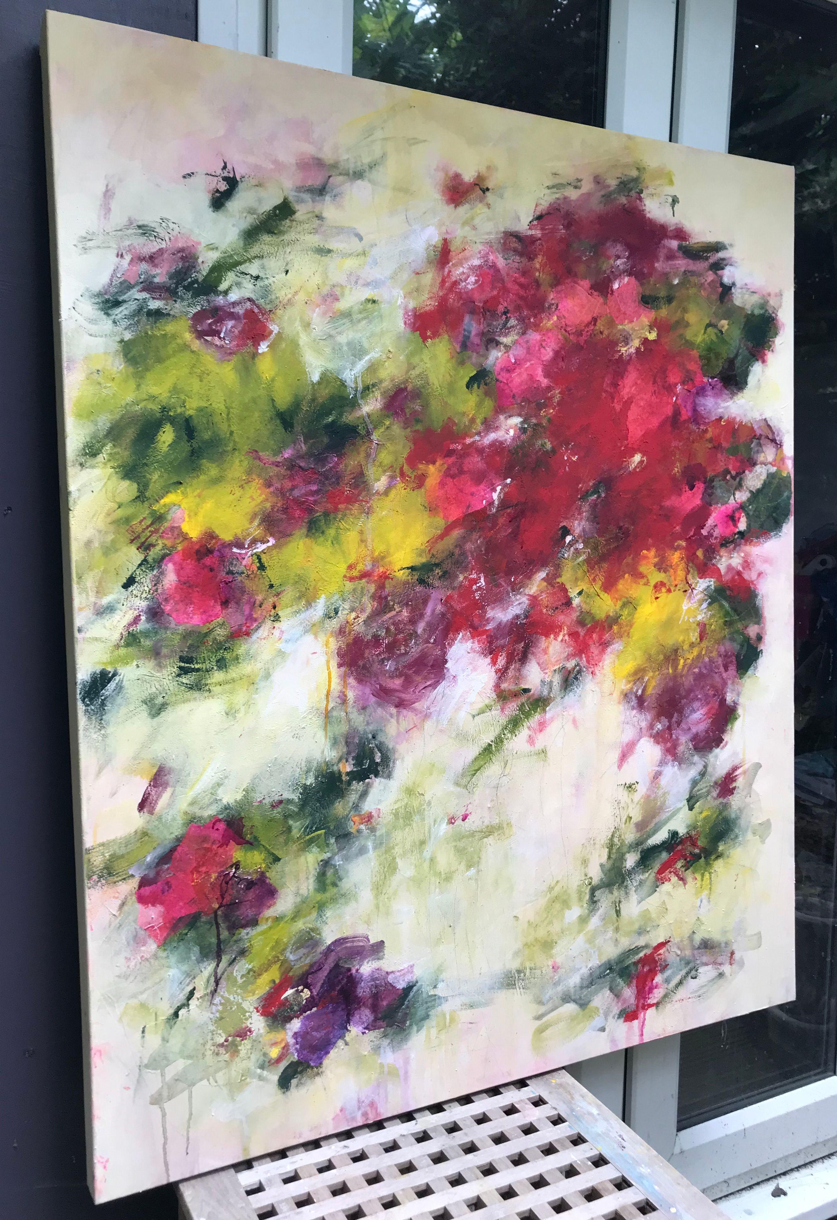 Celebrazione, Pittura, Acrilico su tela - Painting Astratto di Angela Dierks