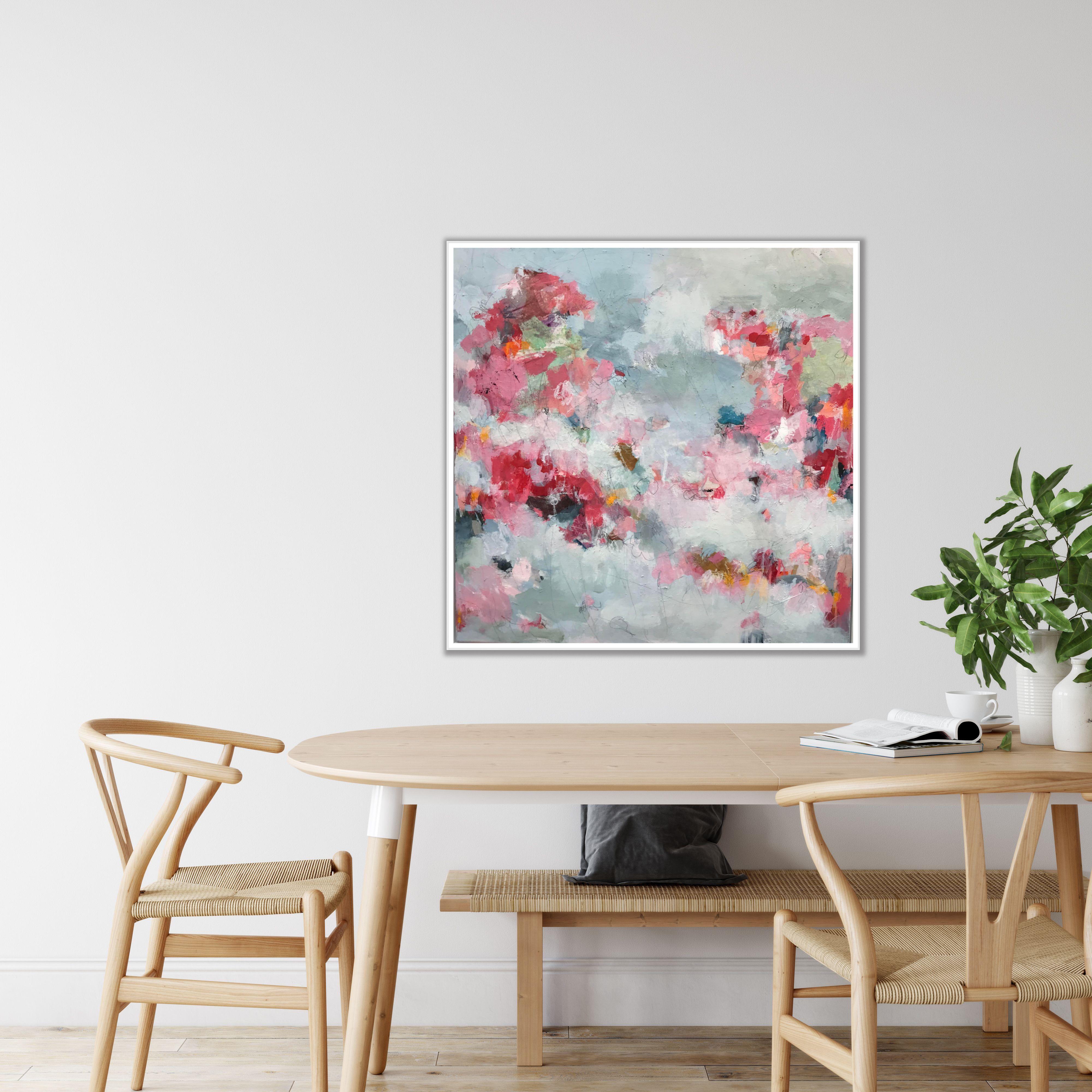 Recuerdos de infancia, Pintura, Acrílico sobre lienzo - Painting Abstracto de Angela Dierks