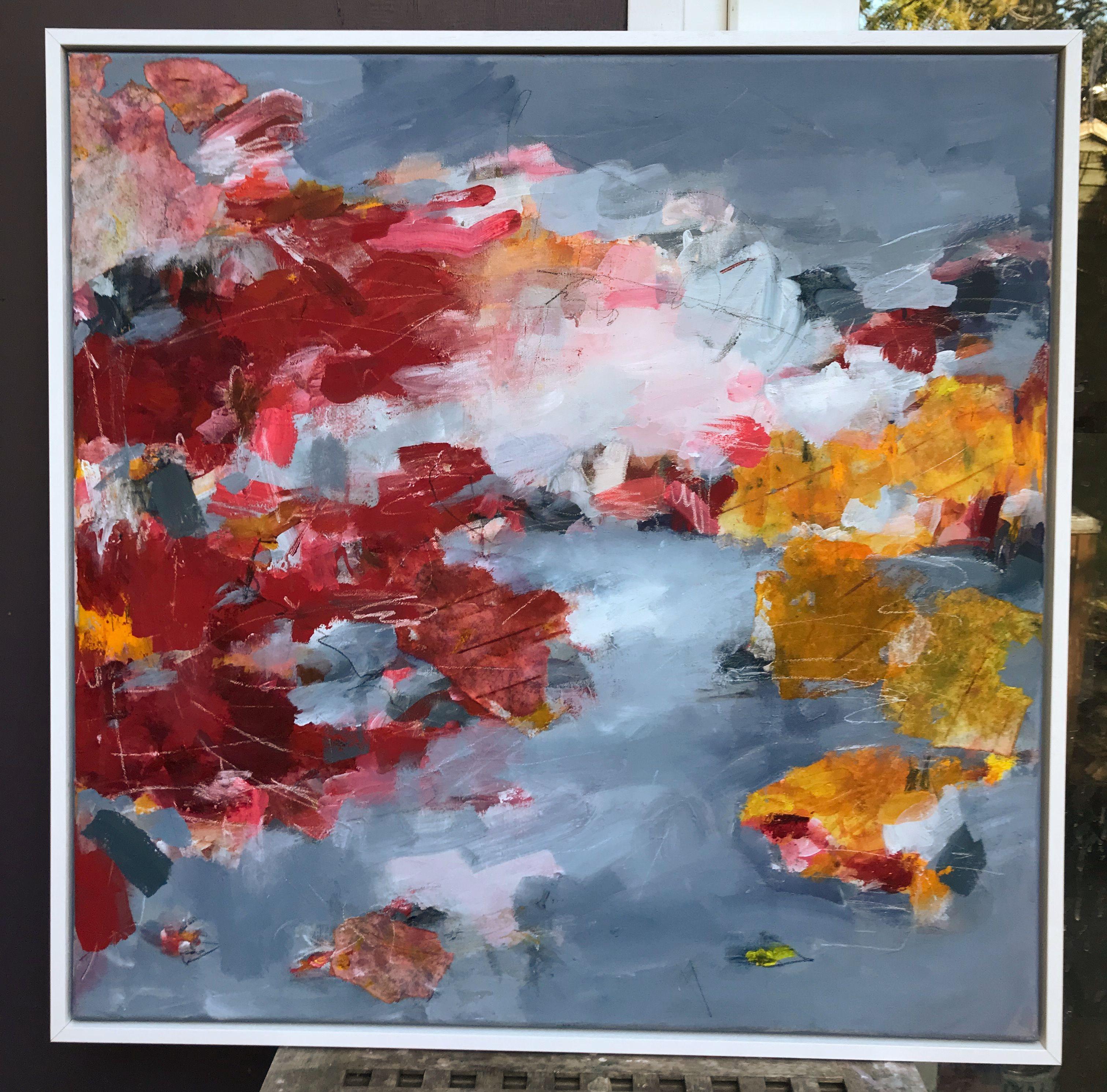 Galleggiare con te, Pittura, Acrilico su tela - Painting Astratto di Angela Dierks