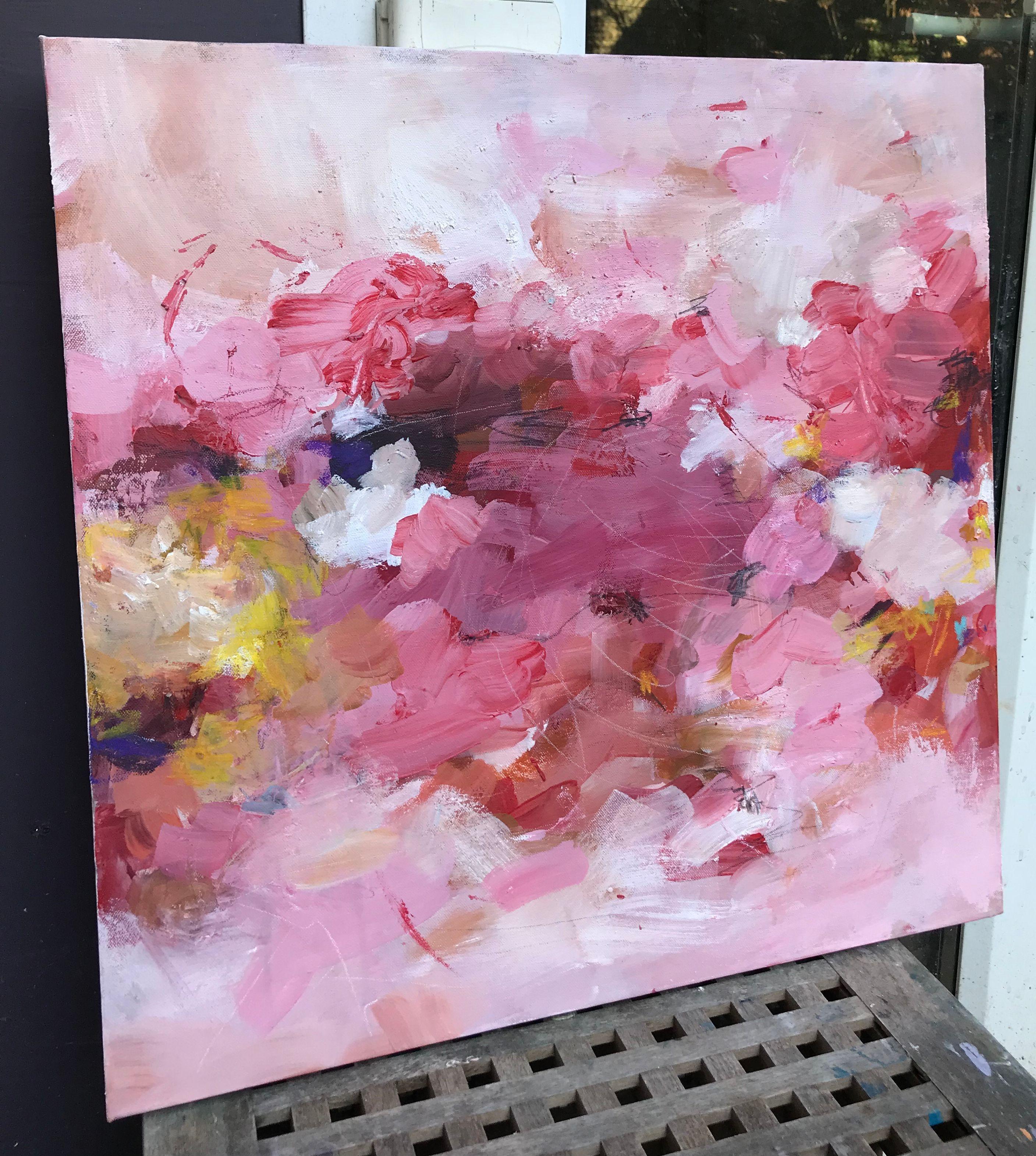 Tenere duro con i sogni, Pittura, Acrilico su tela - Painting Astratto di Angela Dierks