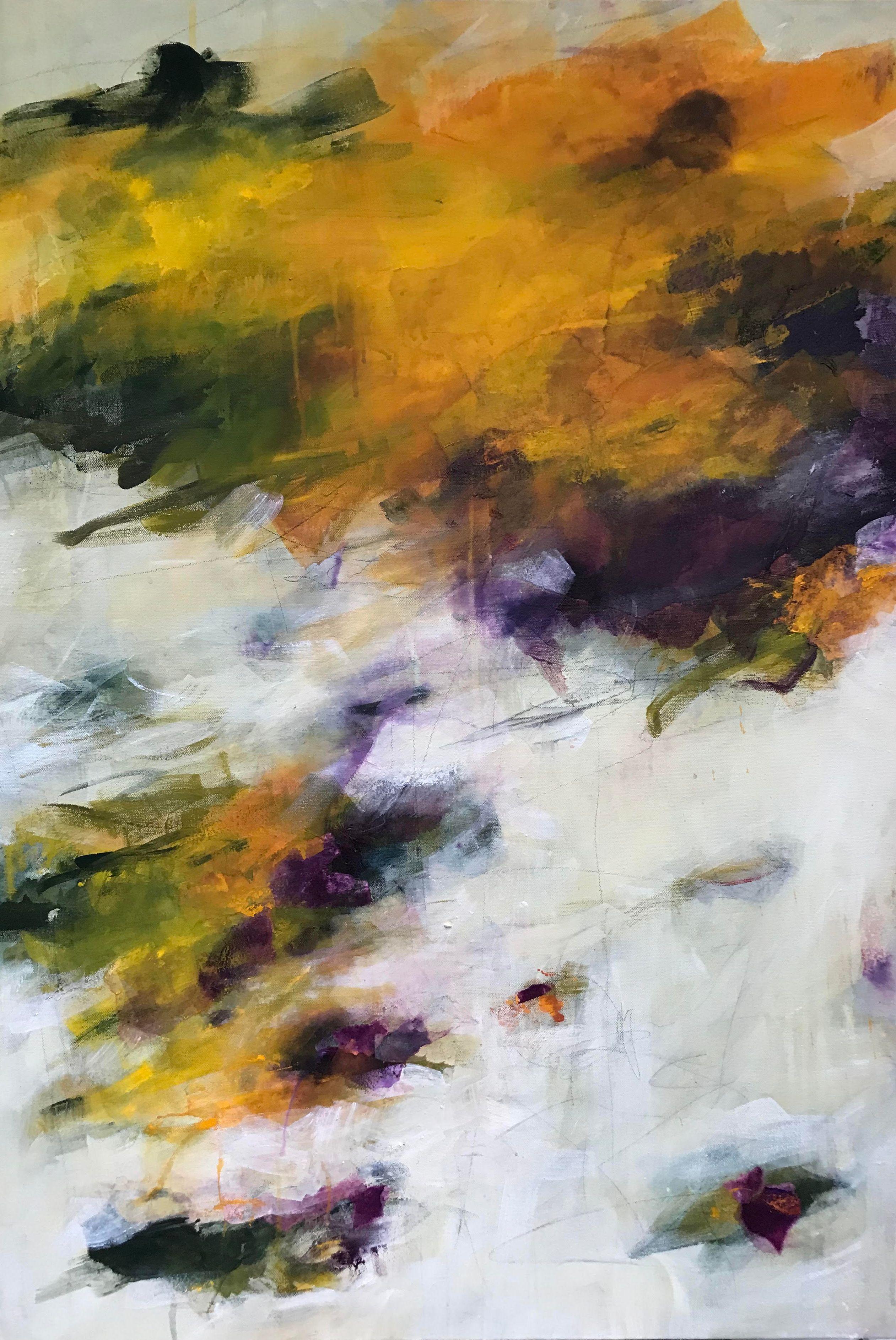 Angela Dierks Abstract Painting - Hope is the Thing, Painting, Acrylic on Canvas