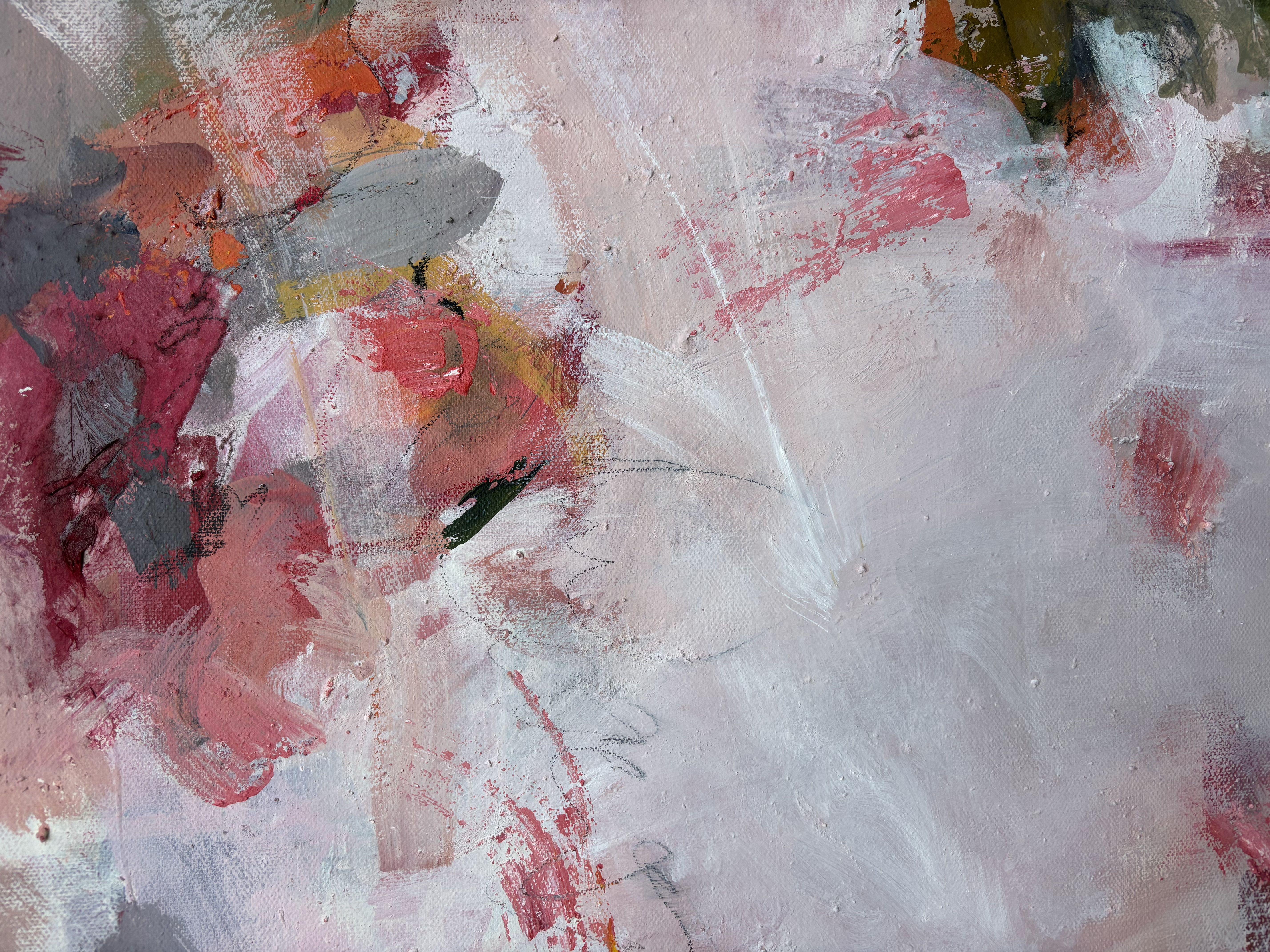 Baciarti, Pittura, Acrilico su tela - Abstract Painting Beige di Angela Dierks