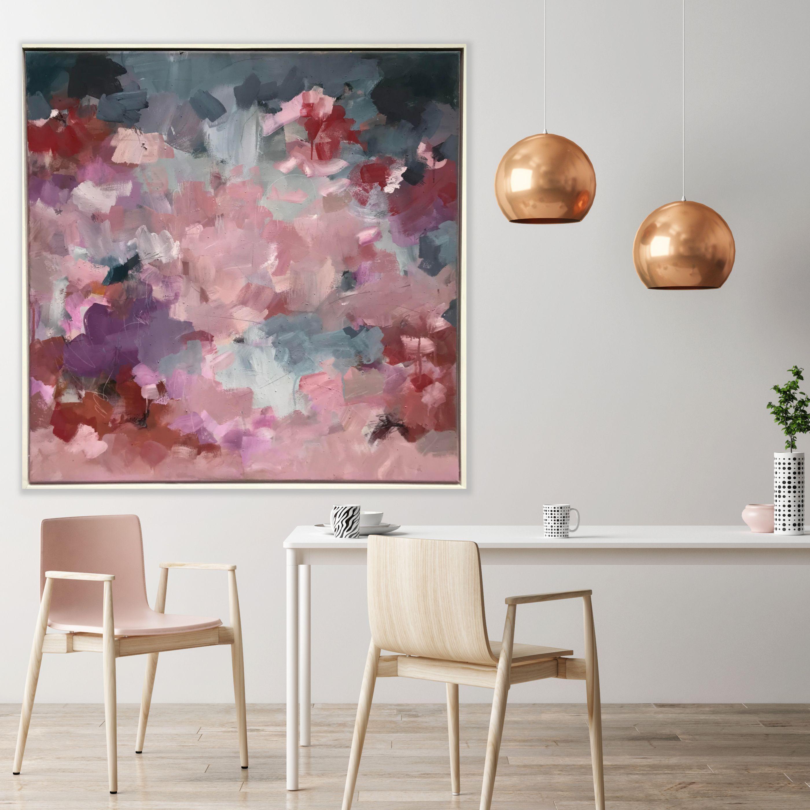 Questo quadro di grandi dimensioni è stato costruito con molti strati sottili di pittura ed è nato da un processo lento. Il punto di partenza di questo lavoro è stato lo schema dei colori. La sua tavolozza cerca di catturare un'atmosfera pacifica di
