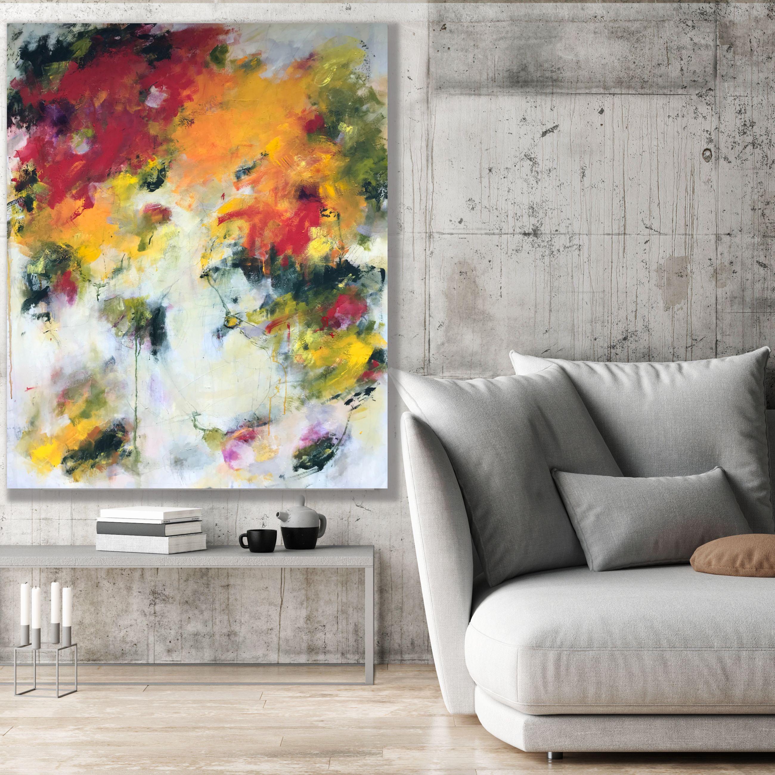 Gioia maliziosa, Pittura, Acrilico su tela - Painting di Angela Dierks