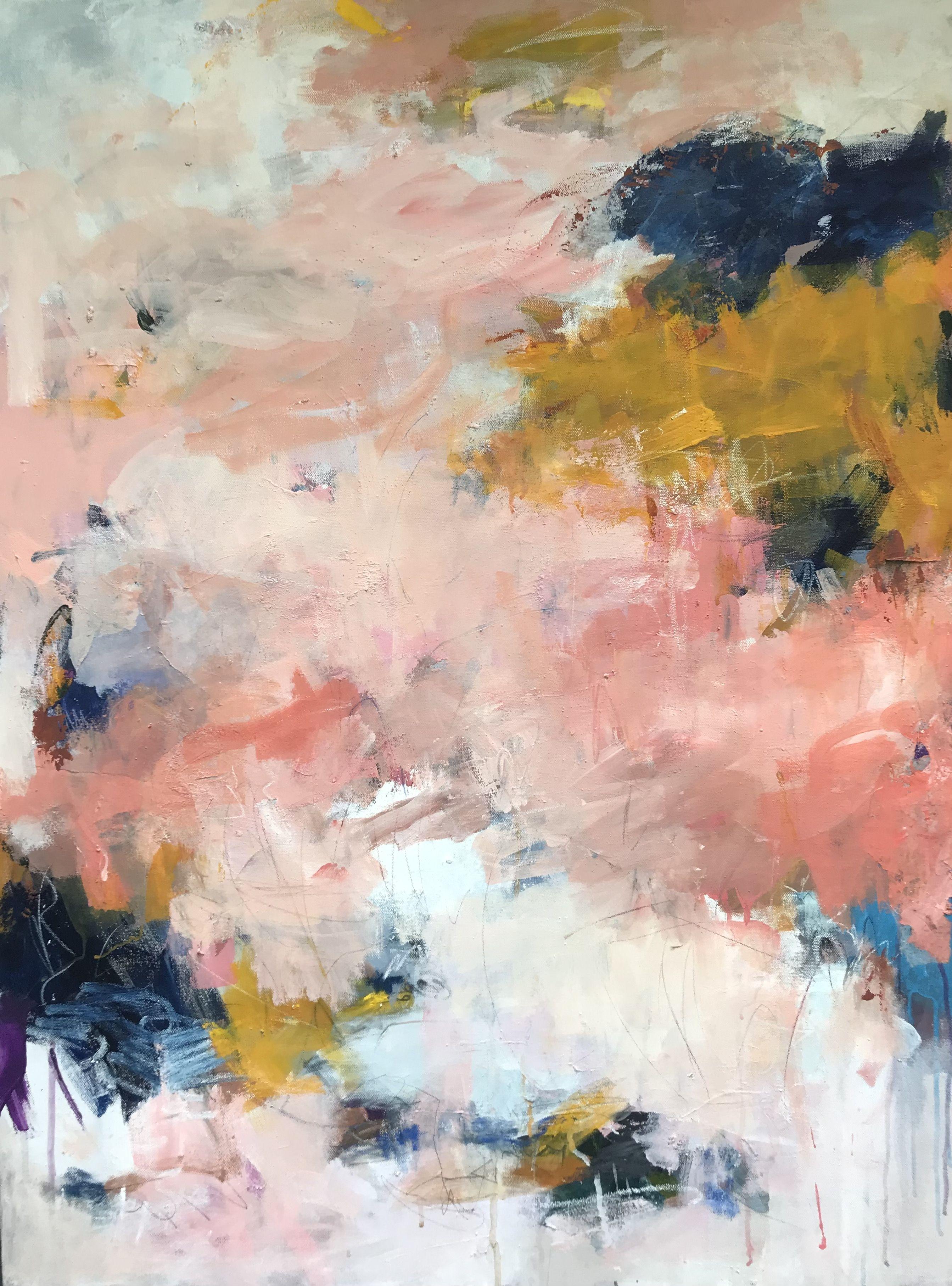 Abstract Painting di Angela Dierks - Su una nuvola, Pittura, Acrilico su tela