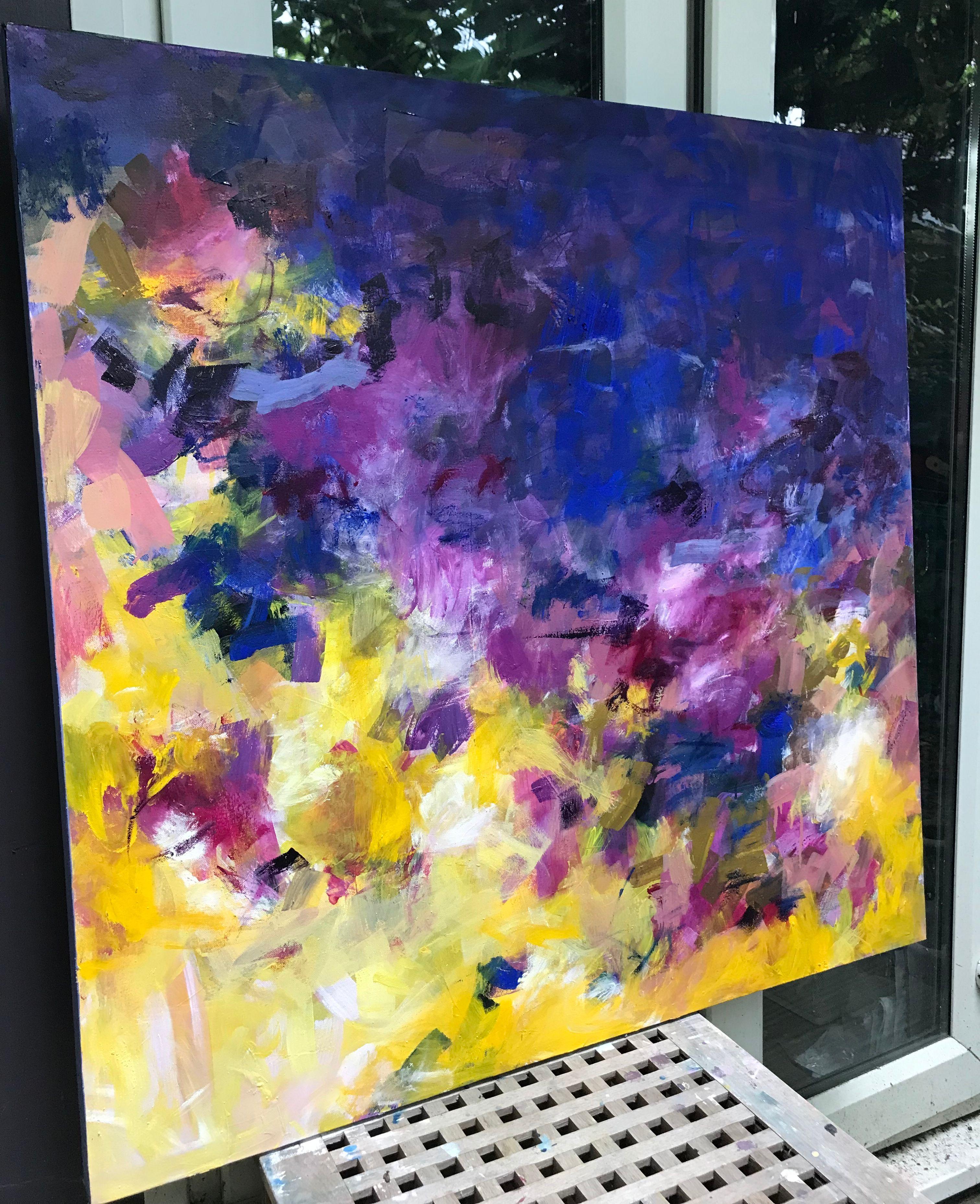 Giardino segreto, Pittura, Acrilico su tela - Painting Astratto di Angela Dierks