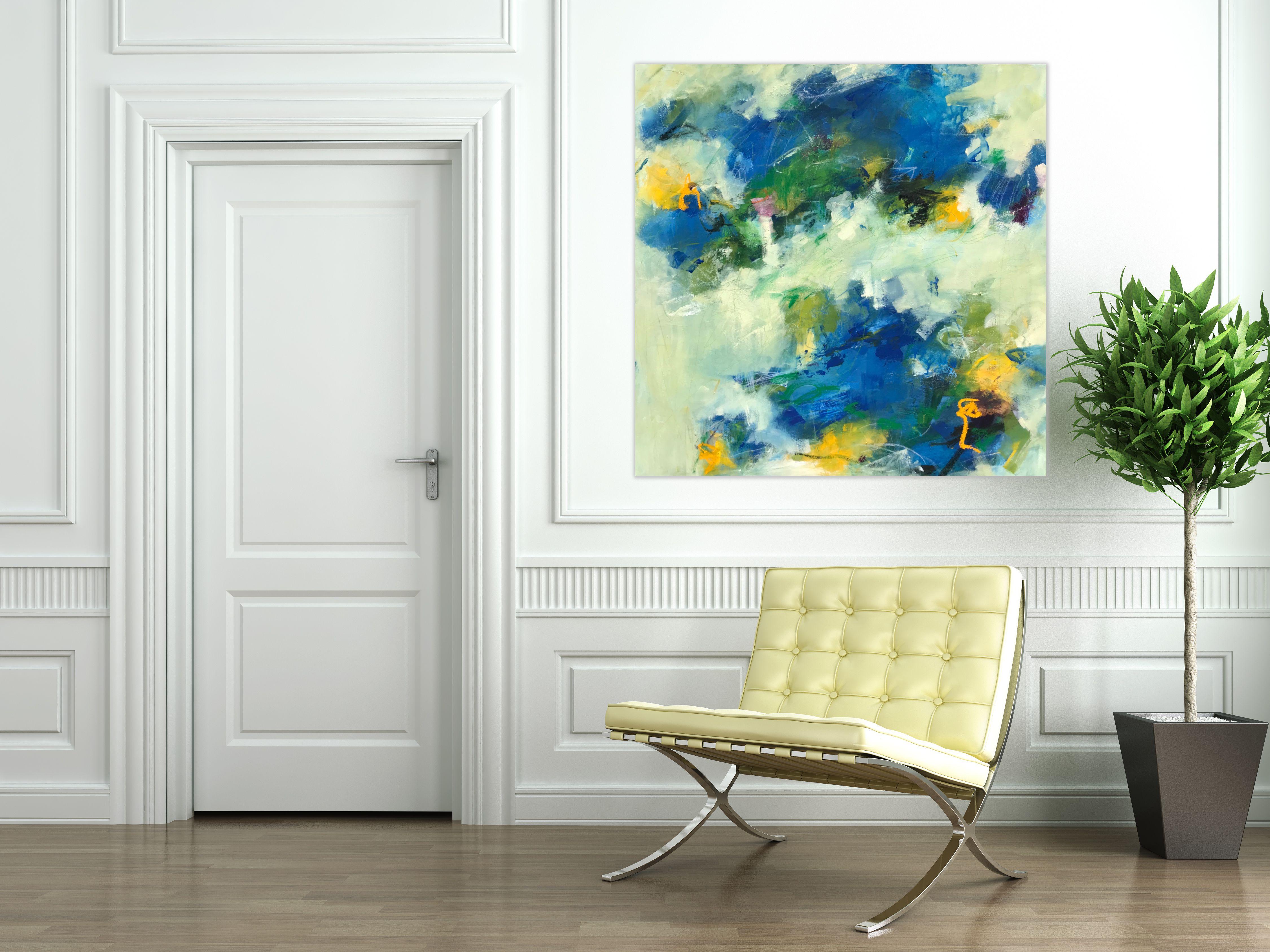 C'è un altro cielo, Pittura, Acrilico su tela - Painting di Angela Dierks