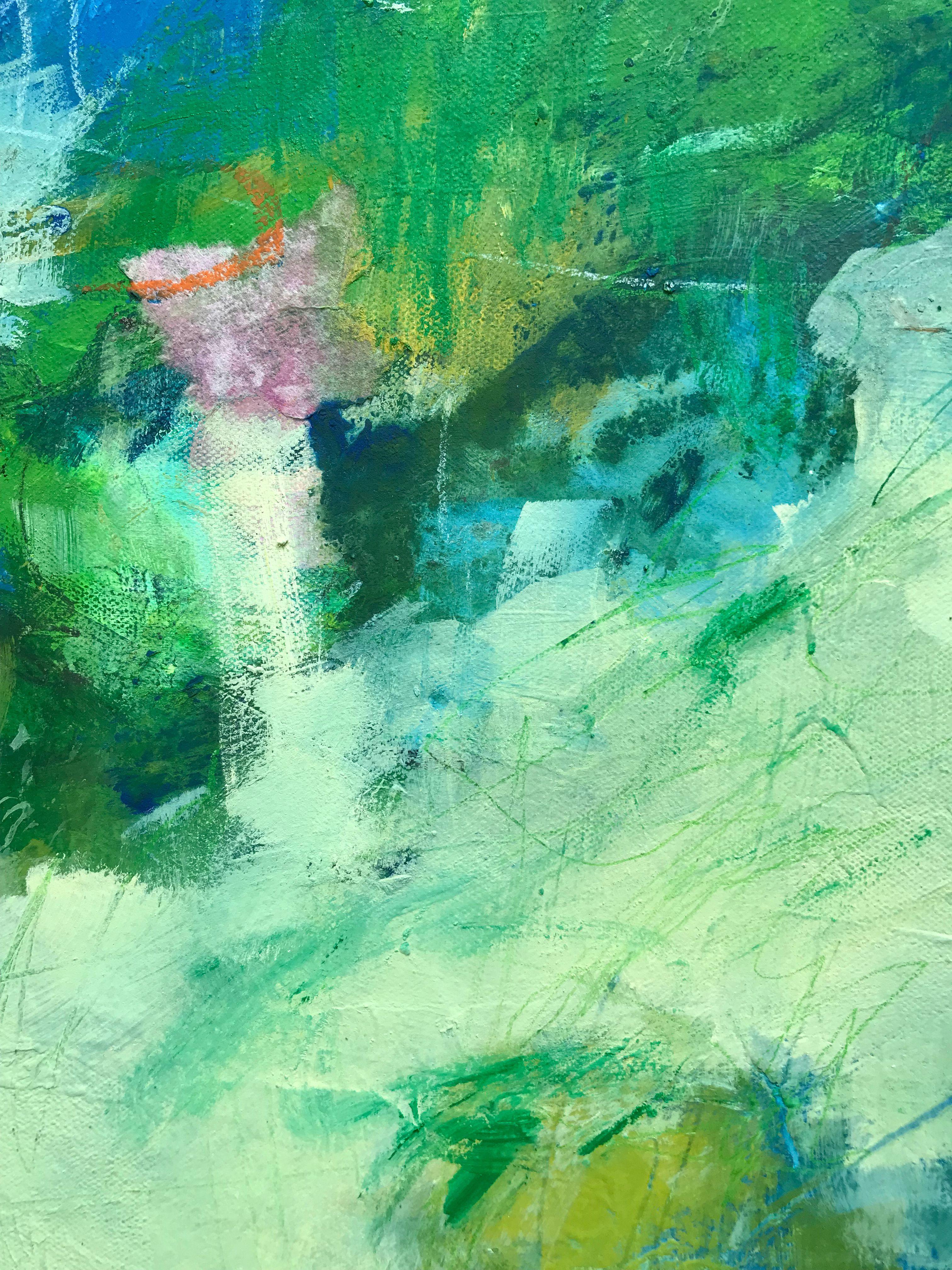 Questo dipinto è stato ispirato dall'omonima poesia di Emily Dickinson.    Mi sono piaciute le pennellate audaci e i segni più dettagliati di quest'opera. Ho mescolato le mie tonalità di verde e blu utilizzando pigmenti per artisti. I tratti della