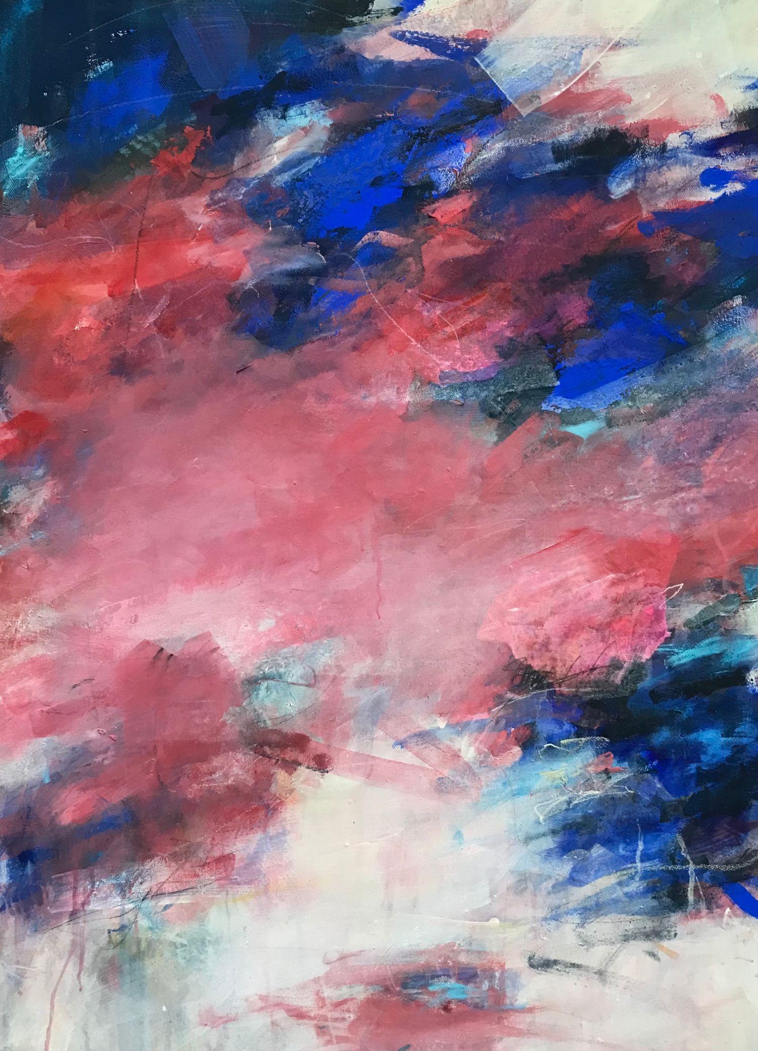 Abstract Painting di Angela Dierks - Toccare il cielo, Pittura, Acrilico su tela