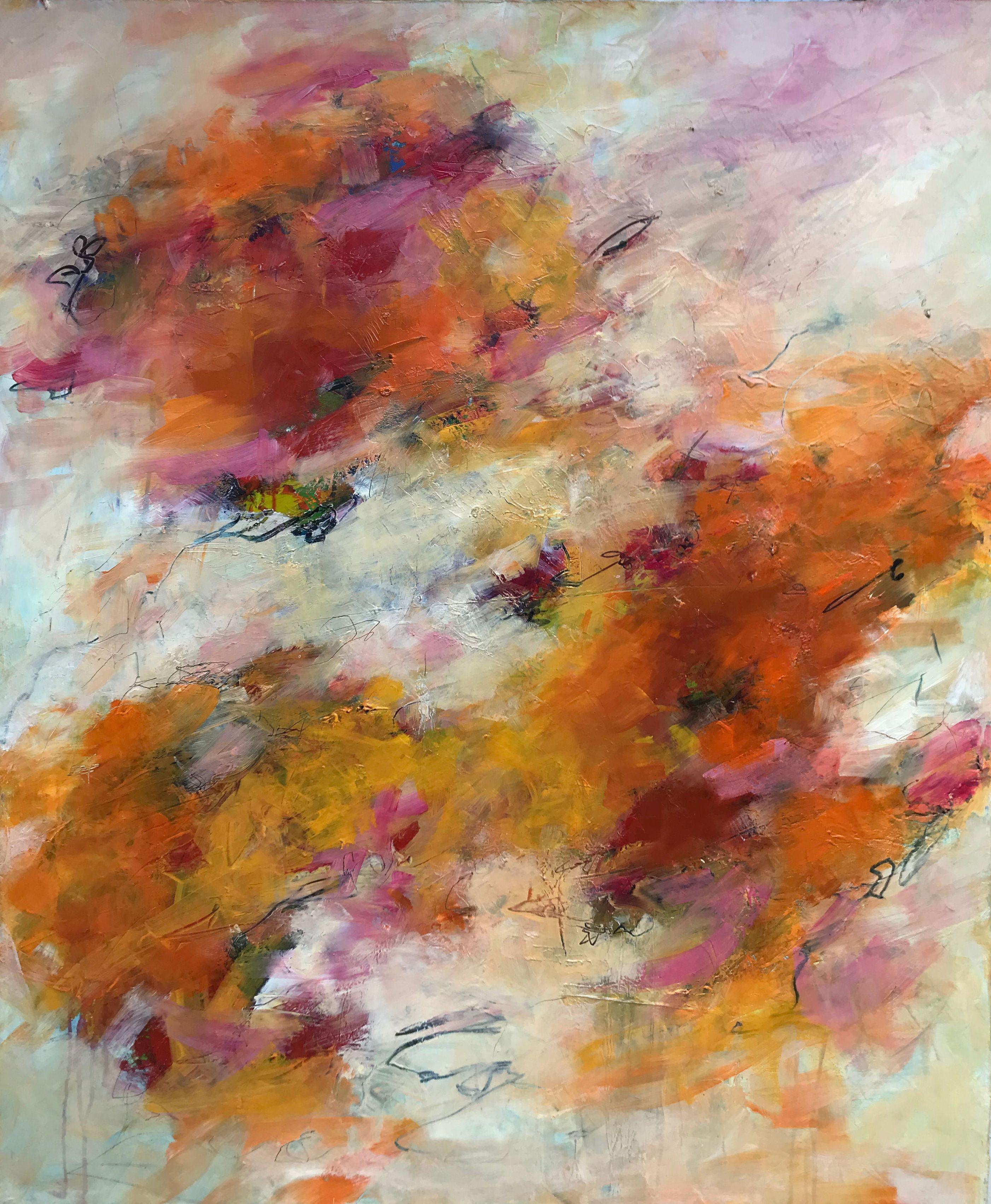 Angela Dierks Abstract Painting - Unconditional Love, Painting, Oil on Canvas