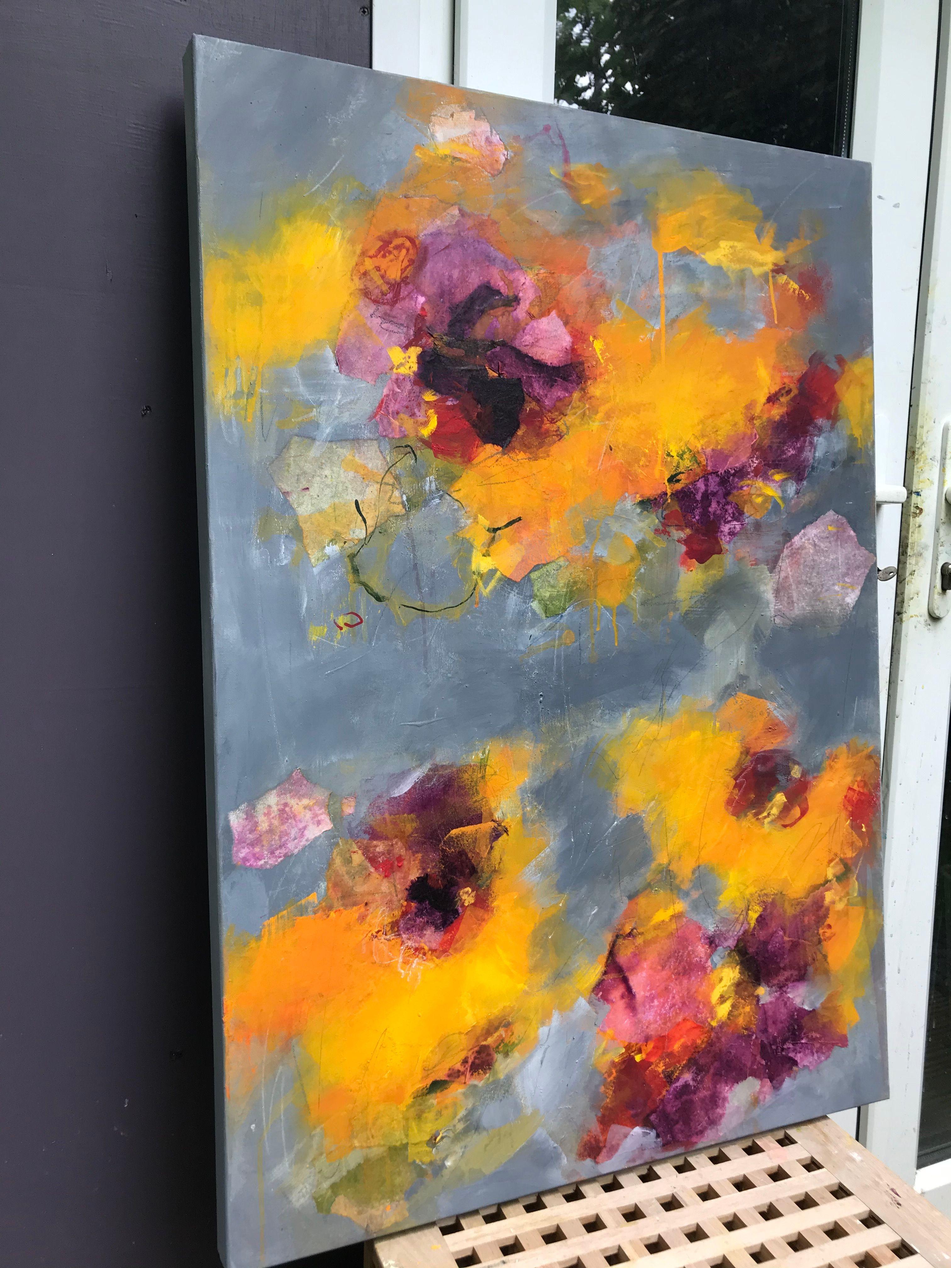 Delizia selvaggia, Pittura, Acrilico su tela - Painting Astratto di Angela Dierks