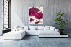 Avec un mot et une fleur, peinture, huile sur toile