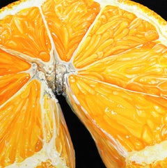 Lemon III - original realism oil painting artwork photo realist fruit study art