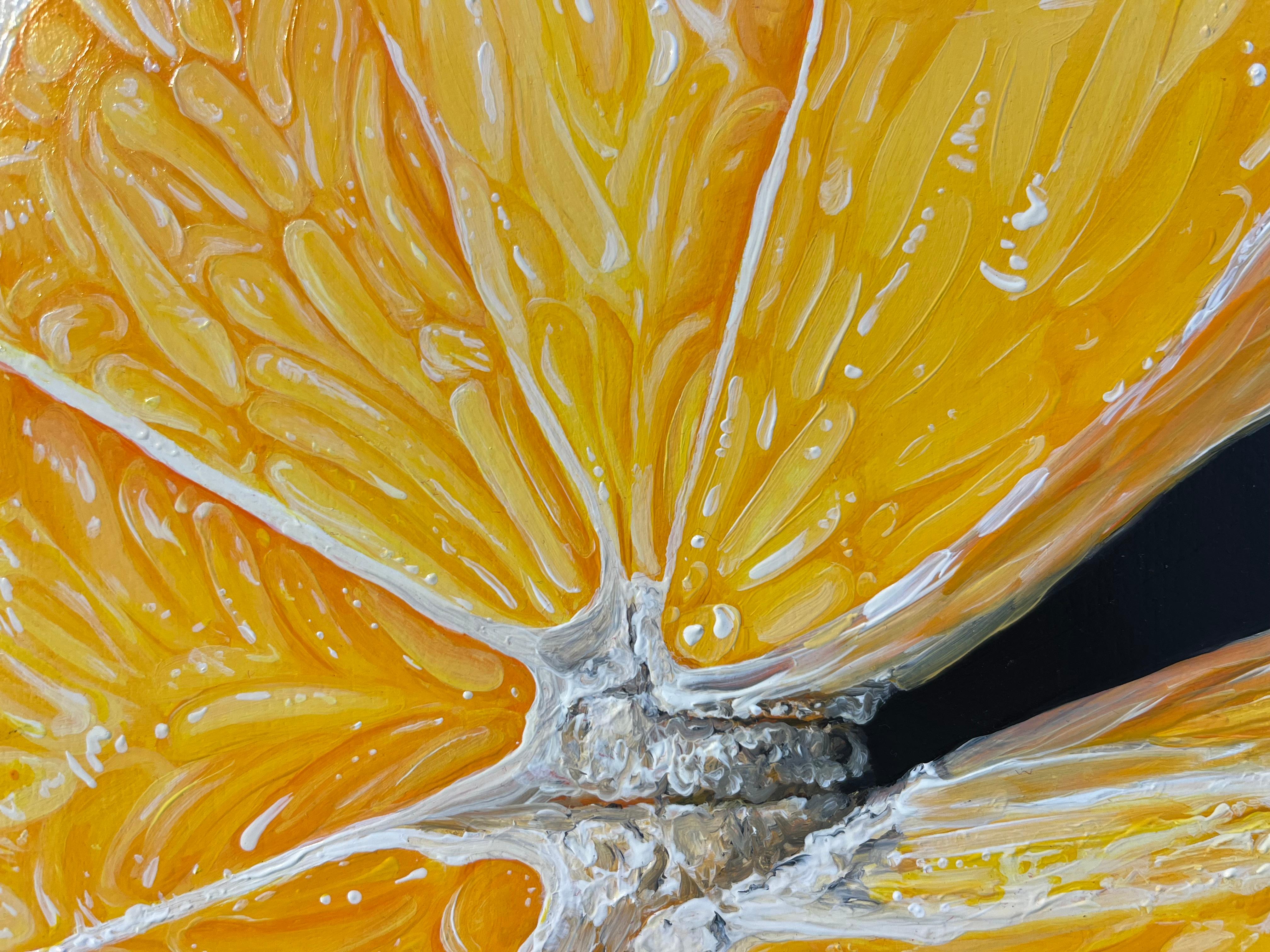 Lemon-original modern hyper realism oil painting-study-artwork-contemporary Art For Sale 1