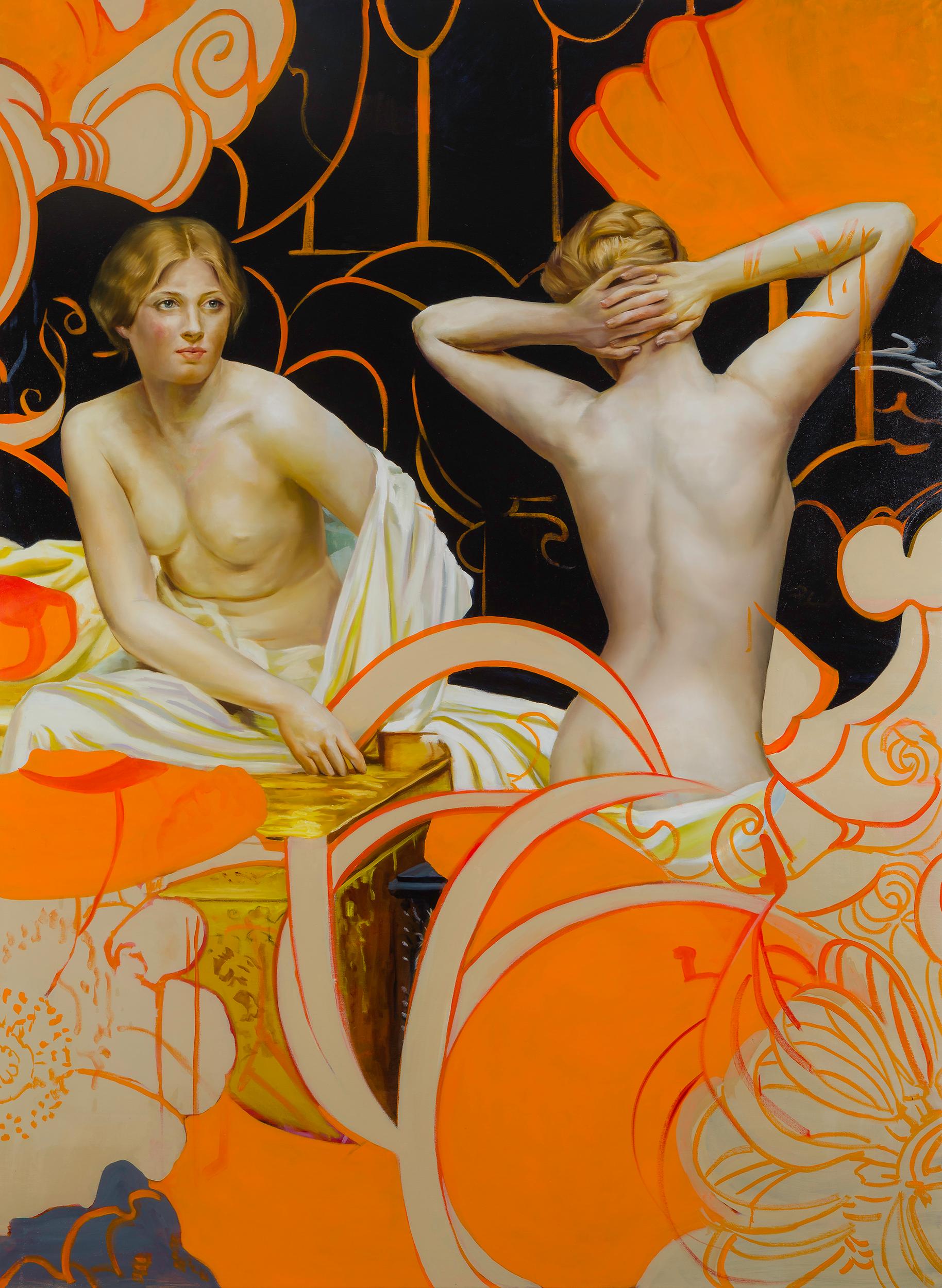 Figurative Painting di Angela Fraleigh - Radicati nelle Costellazioni
