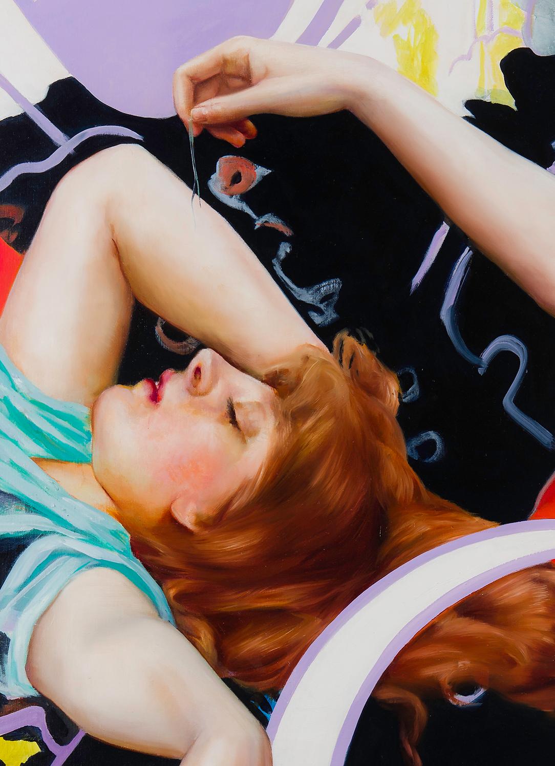 Scuotere per suonare i cieli silenziosi - Painting Contemporaneo di Angela Fraleigh