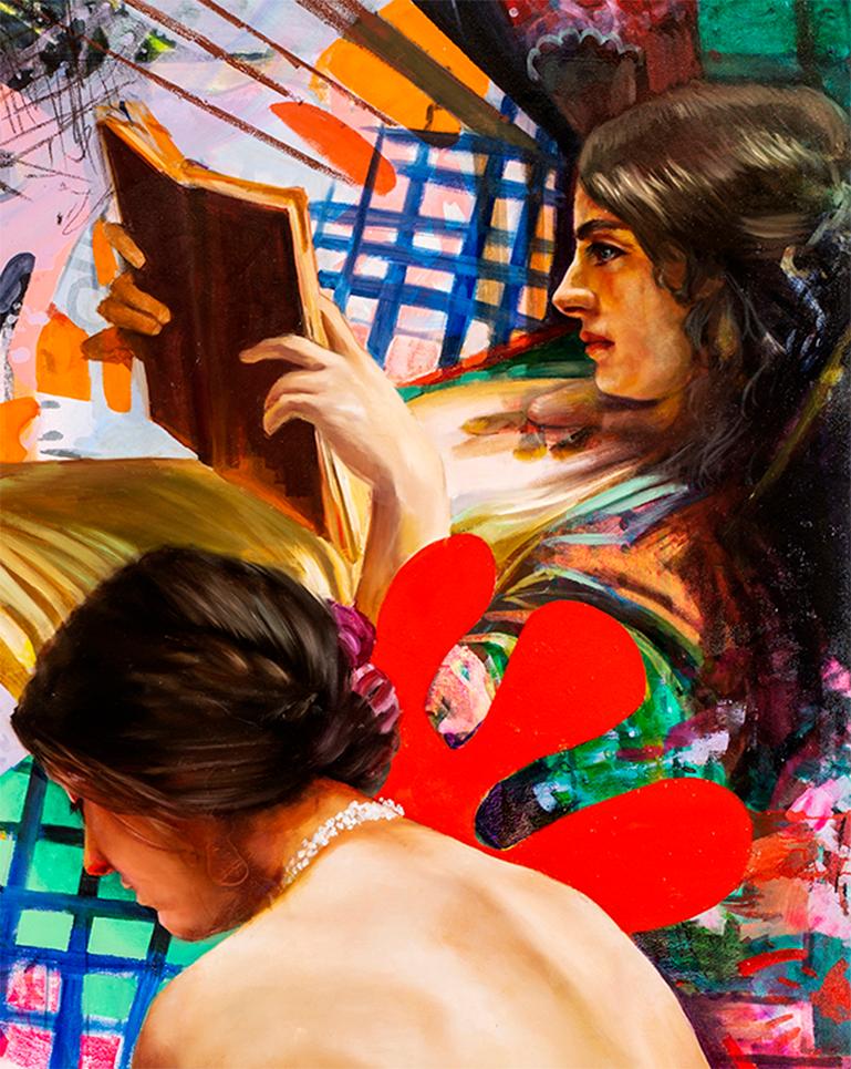 Esquirlas de un cielo secreto - Esquirlas - Painting de Angela Fraleigh