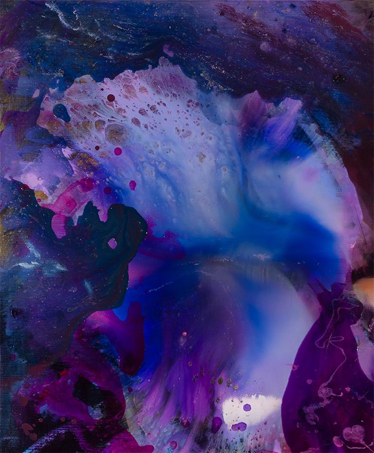 Étoile d'étoile pointue et sauvage - Violet Figurative Painting par Angela Fraleigh