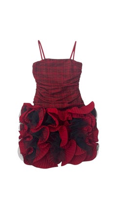 Angela Gavioli for Luciano Pavarotti Red Couture Dress