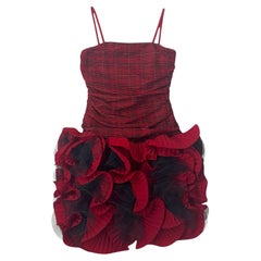Angela Gavioli for Luciano Pavarotti Red Couture Dress