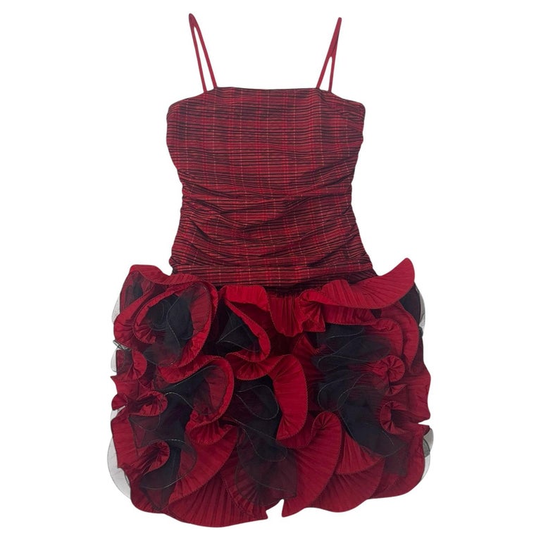 Angela Gavioli for Luciano Pavarotti Red Couture Dress