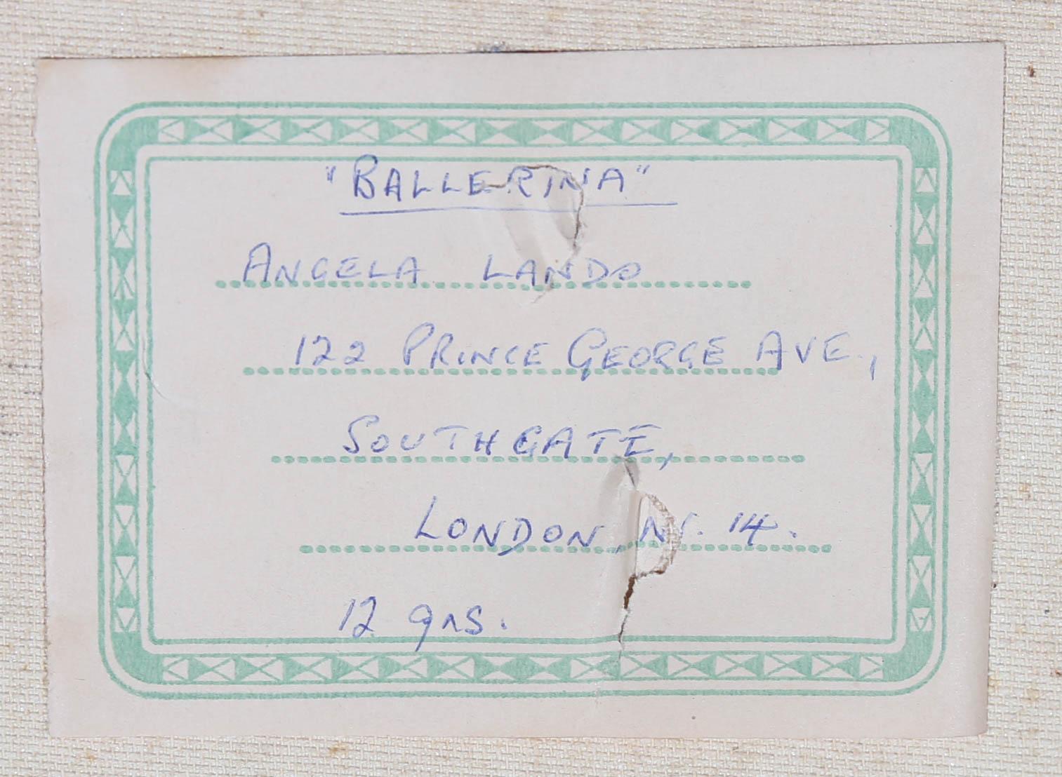 Angela Lando - Mid 20th Century Oil, Ballerina For Sale 1