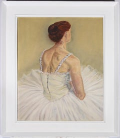 Retro Angela Lando - Mid 20th Century Oil, Ballerina