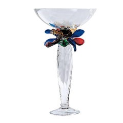 Angela Large Glass Vase with Multicolored Detail by Borek Sipek for Driade