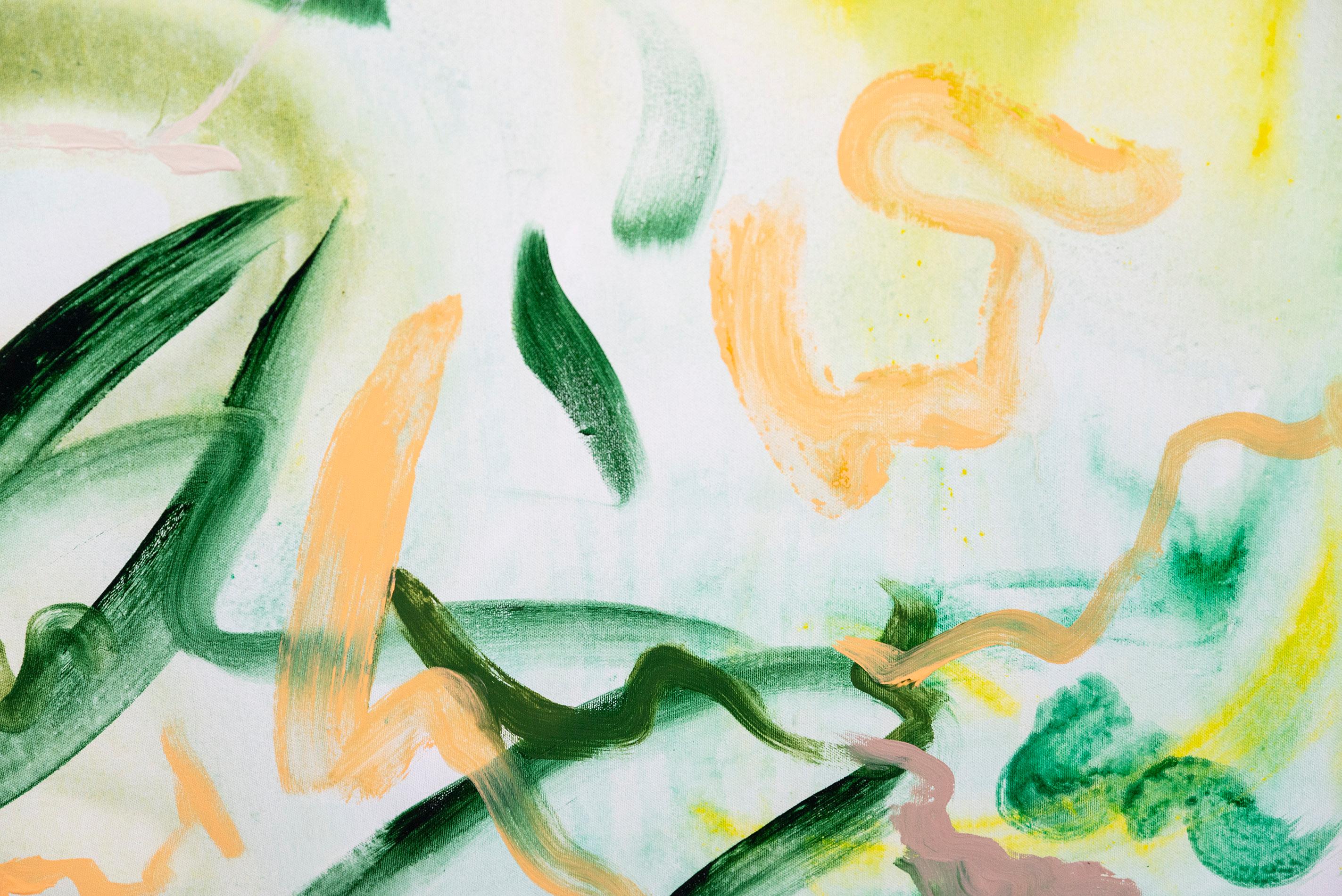 The Dancing Satyr - bright, colorful, gestural, abstract, acrylic on canvas For Sale 2