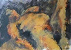 Used Reclined Pose: Contemporary Mixed media life study on paper