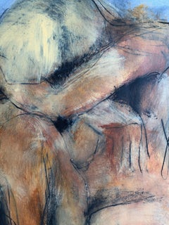 Resting Blonde. Contemporary Mixed Media on paper