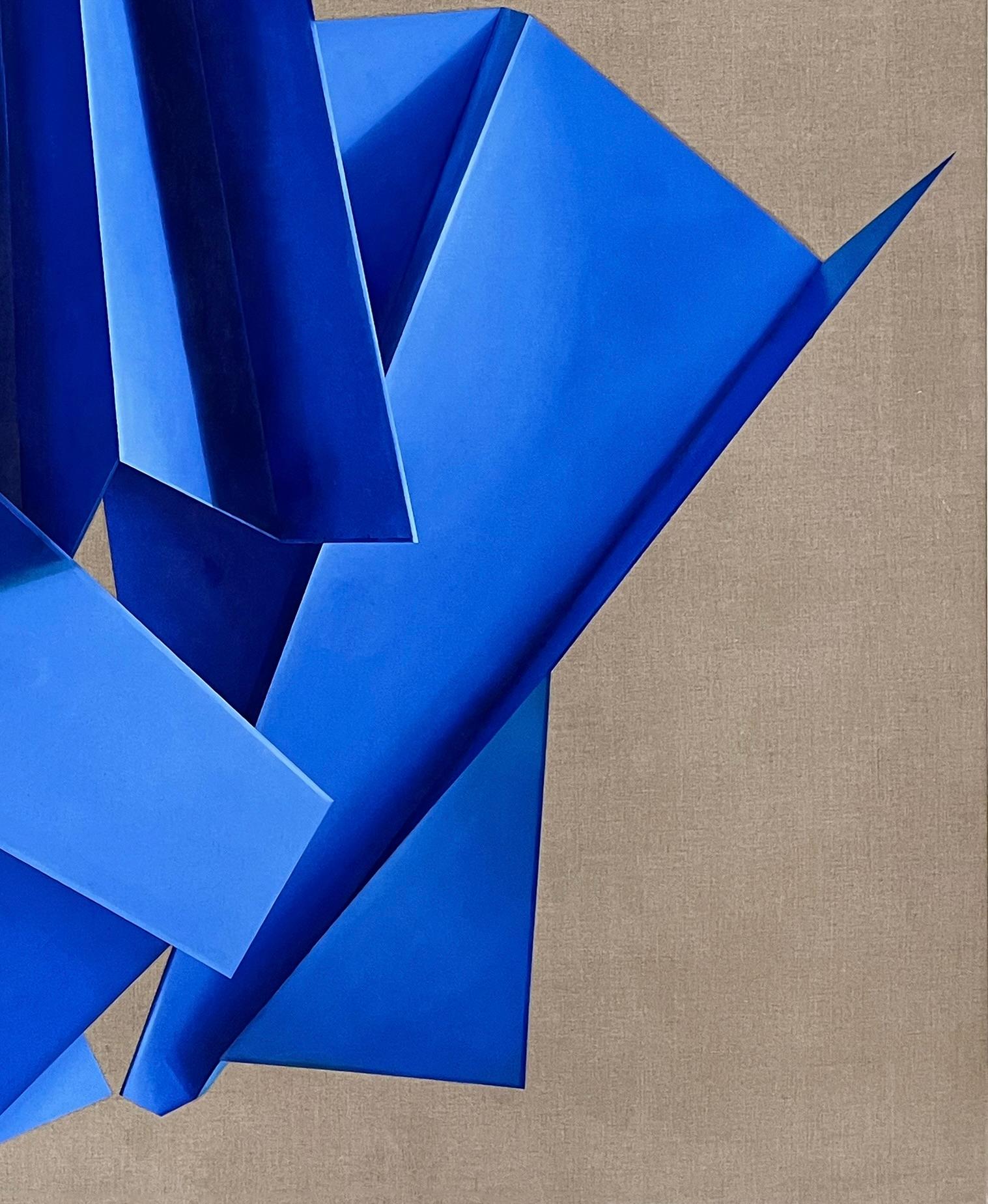 ABSTRACT Forme geometriche Colori blu Angela Mena Artista contemporanea spagnola in vendita 1