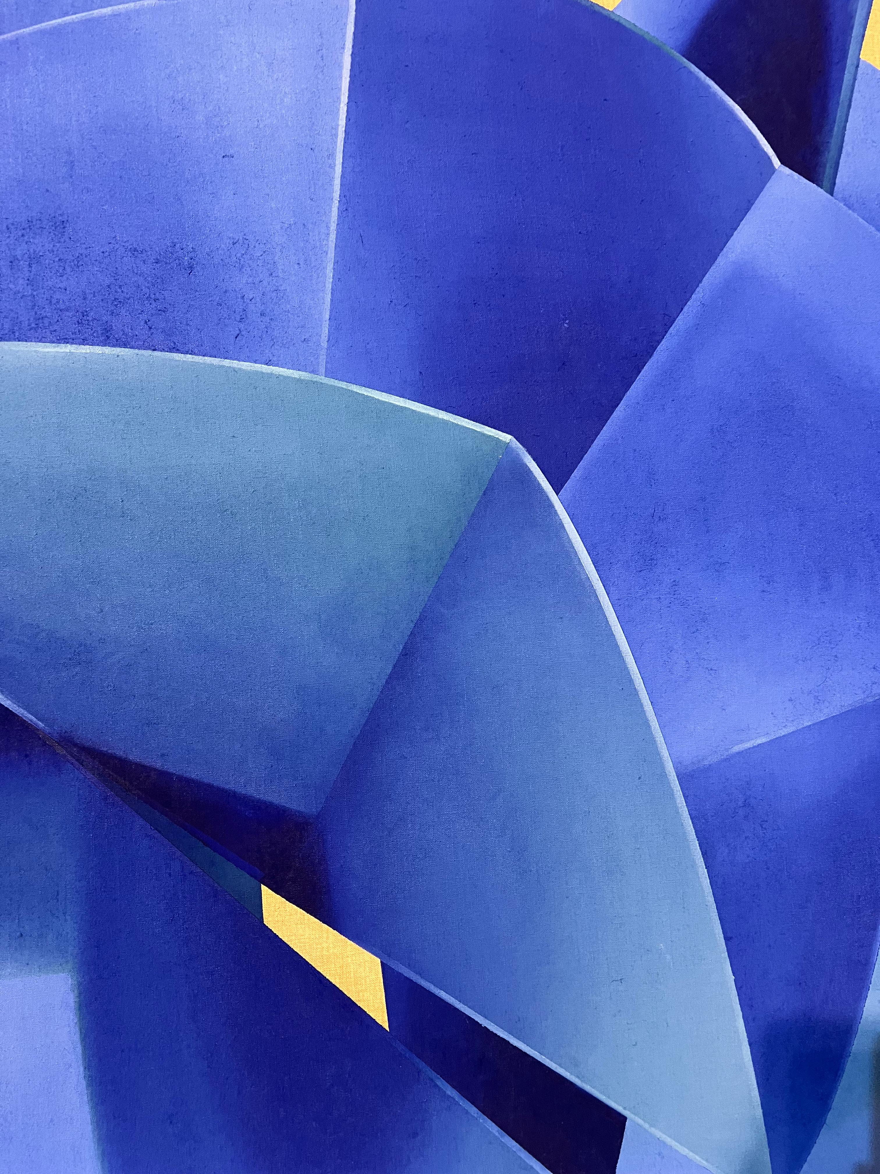 RESUMEN Formas geométricas Colores azules Angela Mena Artista española contemporánea 2