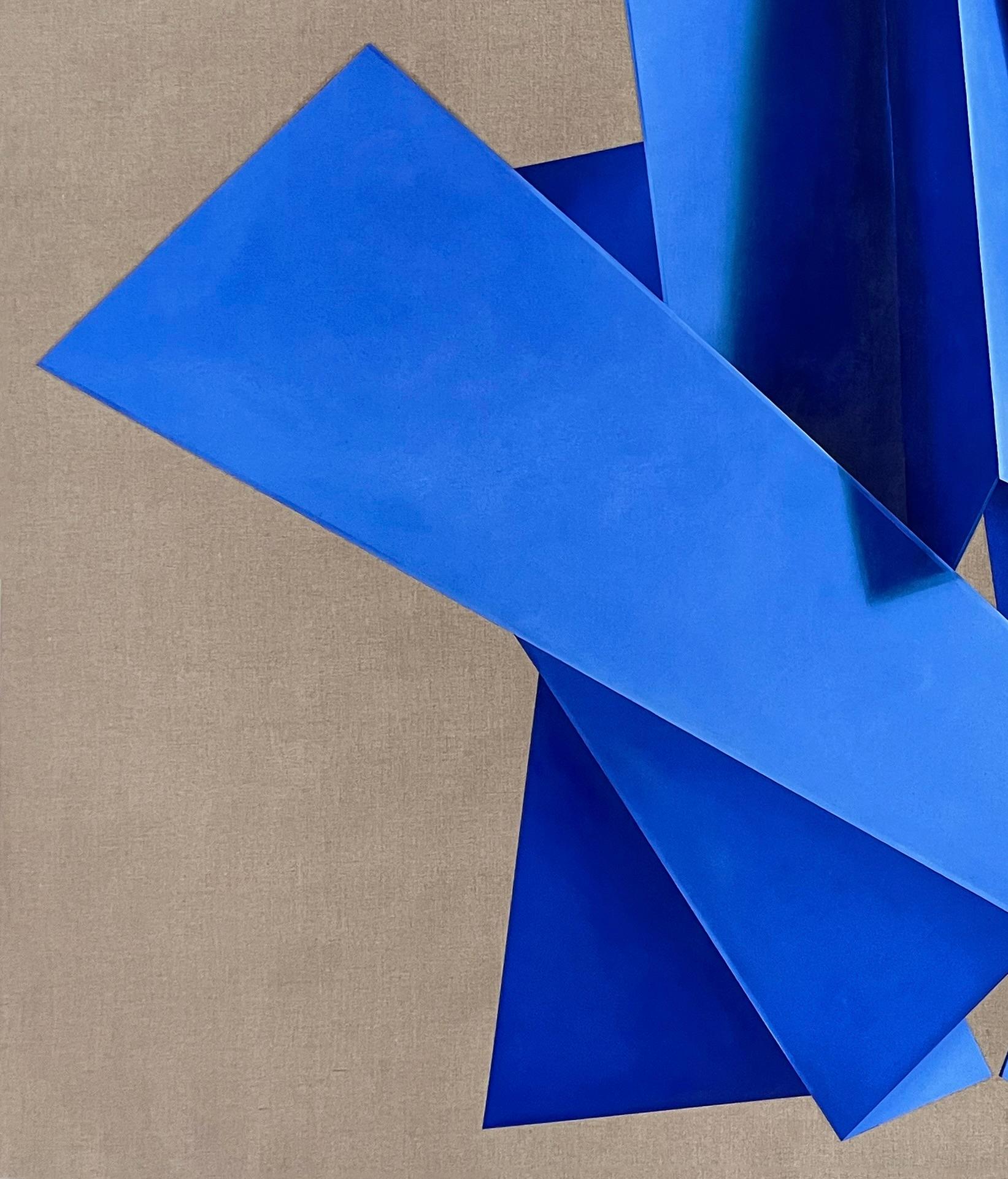 ABSTRACT Forme geometriche Colori blu Angela Mena Artista contemporanea spagnola in vendita 2