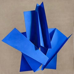 ABSTRACT Geometric Forms Blue Colors Angela Mena Spanish Contemporary Artist