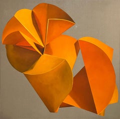ABSTRACT Geometric Forms Orange Colors Angela Mena Spanish Contemporary Artist