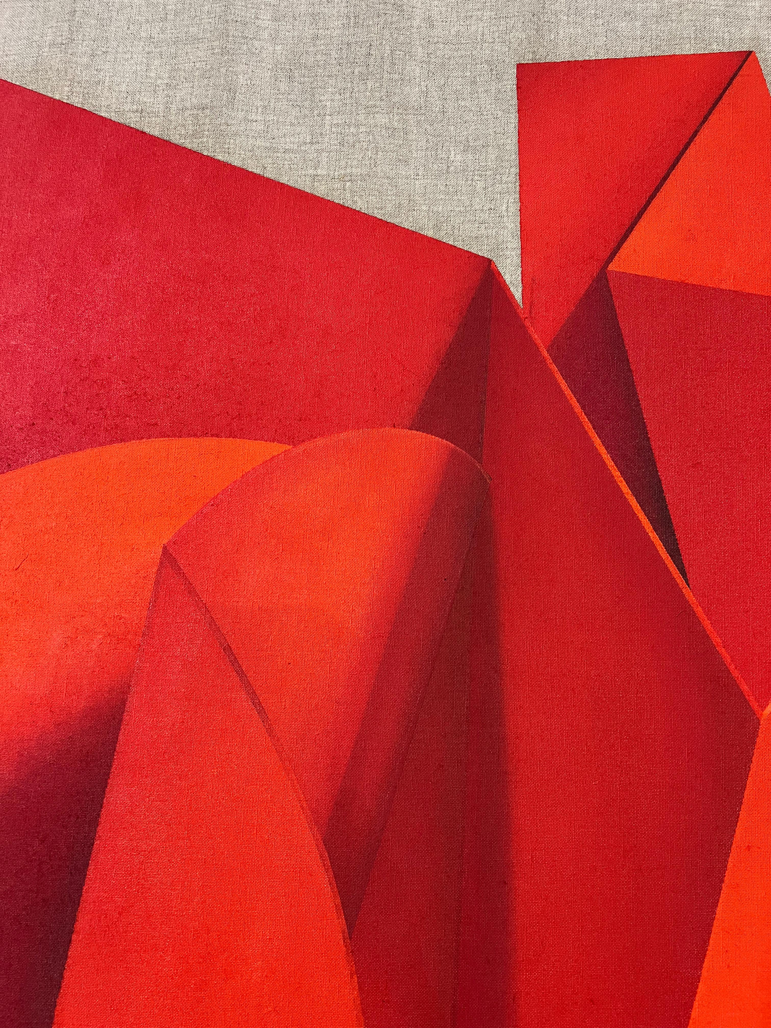 ABSTRACT Formes géométriques Couleur rouge Angela Mena Artiste contemporaine espagnole 2