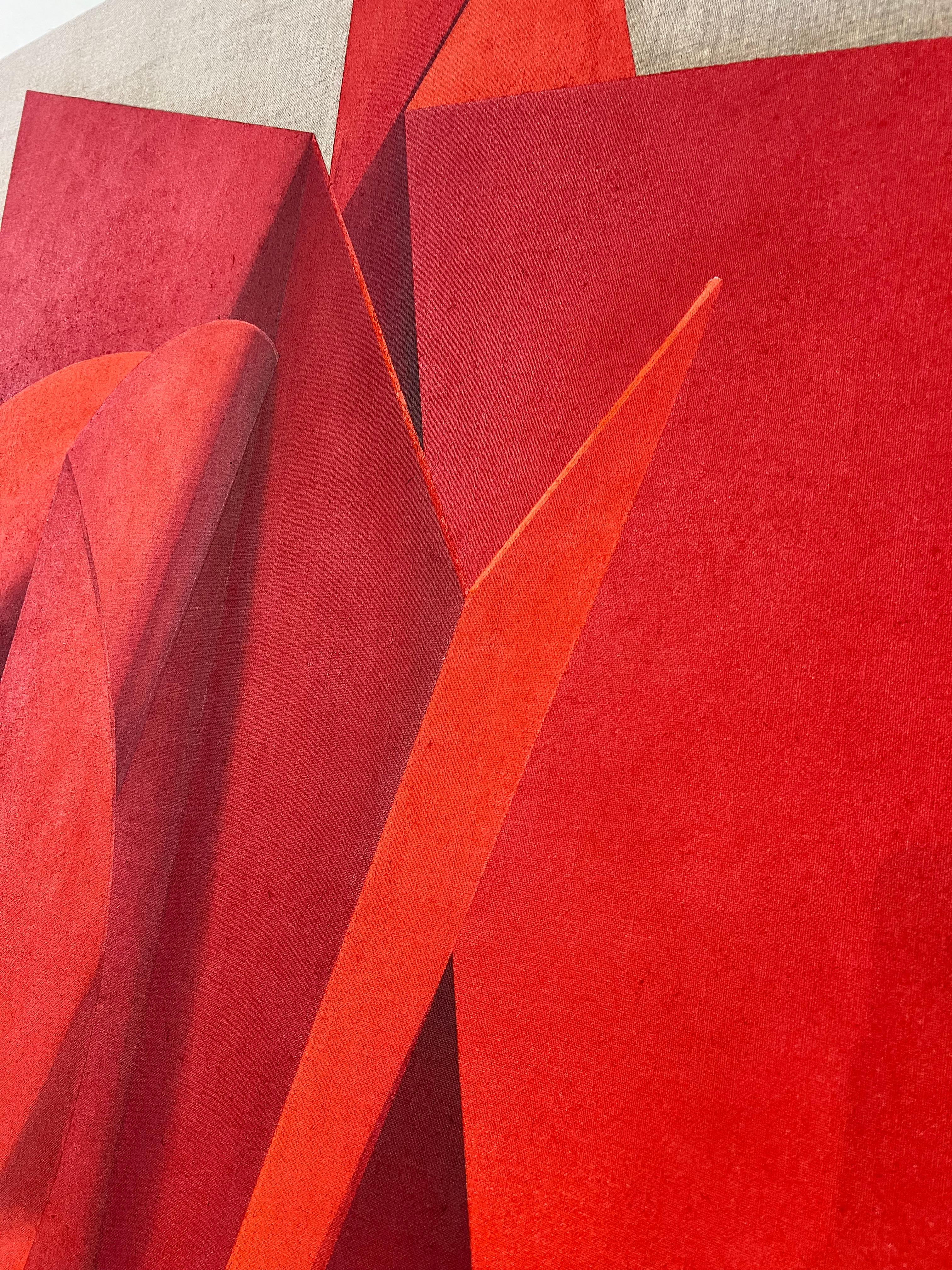 ABSTRACT Formes géométriques Couleur rouge Angela Mena Artiste contemporaine espagnole 4