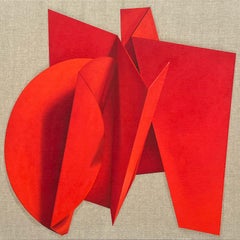 ABSTRACT Formes géométriques Couleur rouge Angela Mena Artiste contemporaine espagnole