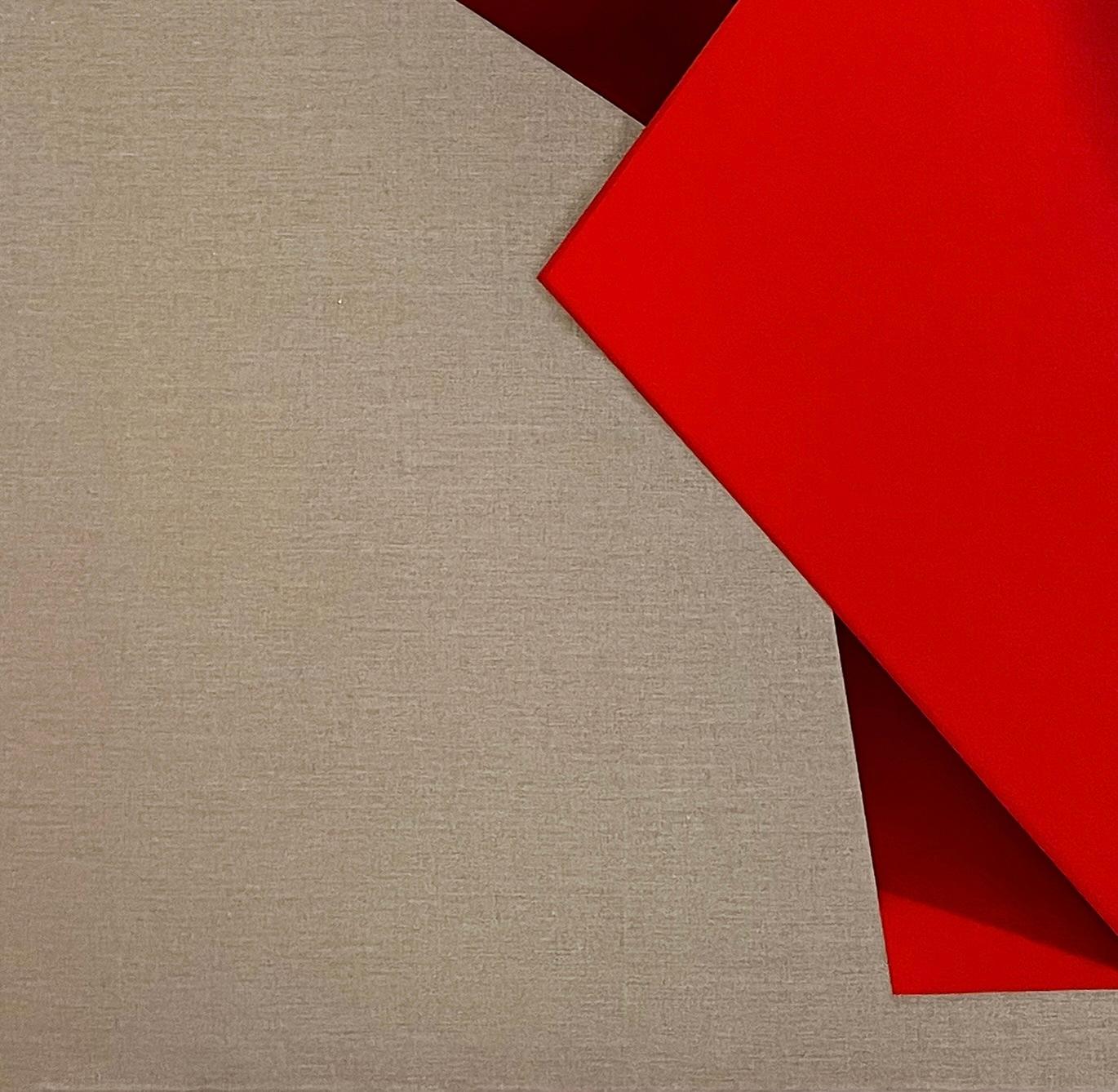 ABSTRACT Forme geometriche Colori rossi Angela Mena Artista contemporanea spagnola in vendita 2