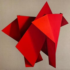 ABSTRACT Geometric Forms Red Colors Angela Mena Spanish Contemporary Artist