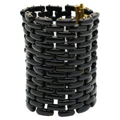 Angela Pintaldi Pulsera Tejido Ónice Oro 18K