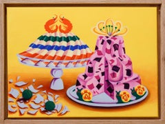 "Delight or Disgust" Jell-o motif, images of food, glassware