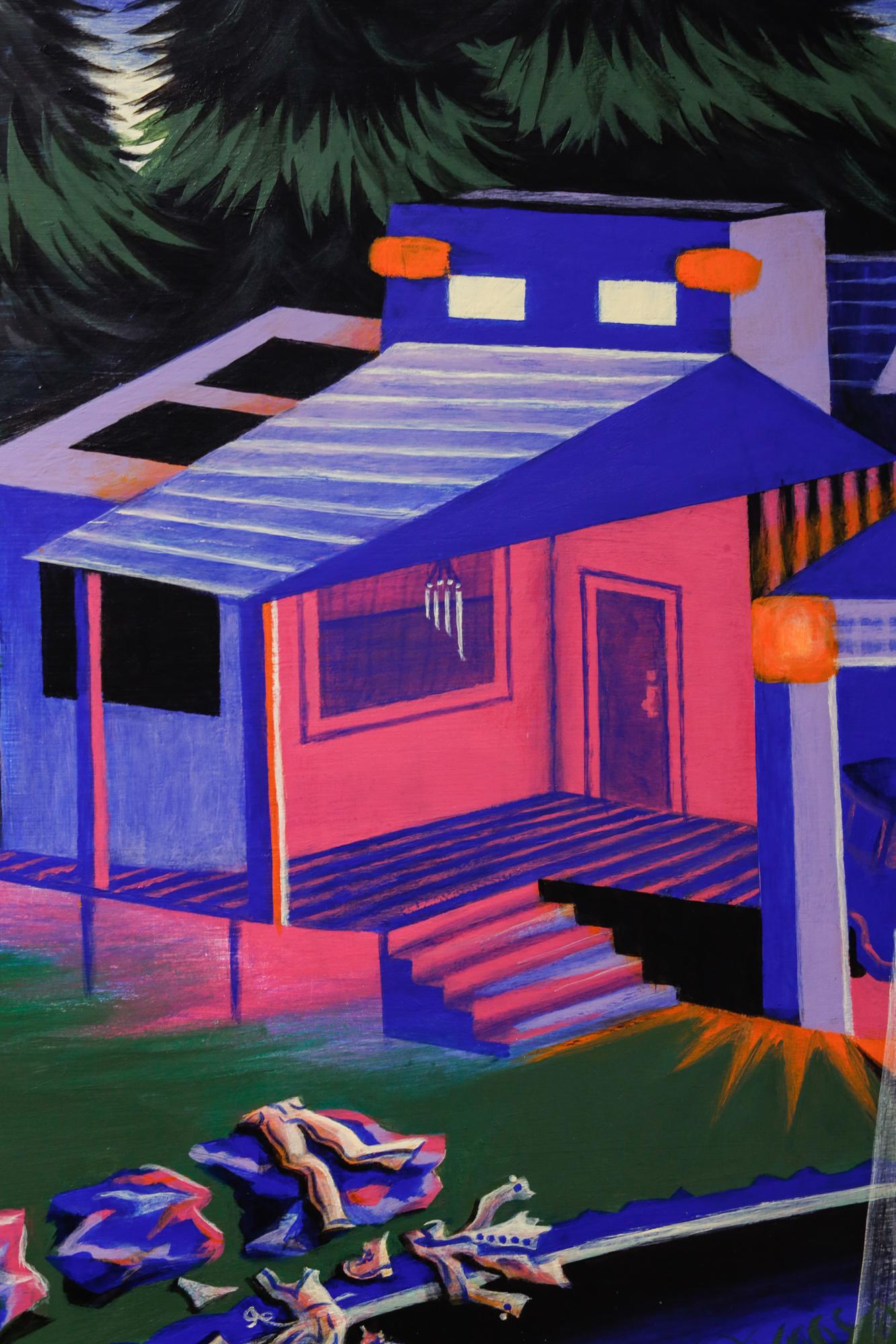 « The Nightmare Begans Just Like Any Other Dream », paysage de nuit, surréaliste en vente 1