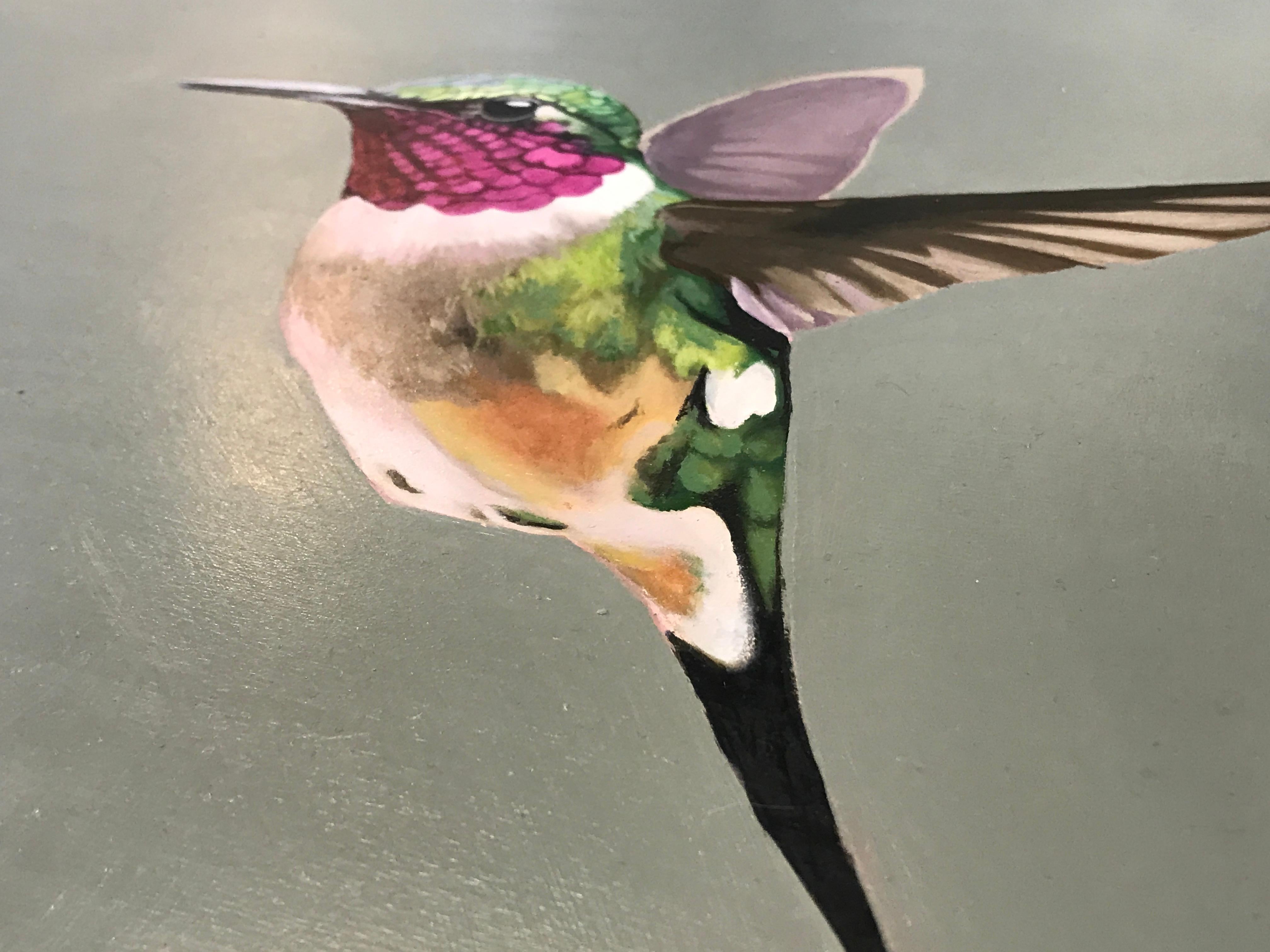 Single Hummingbird, Original Painting, Bird, Animal, Nature For Sale 1