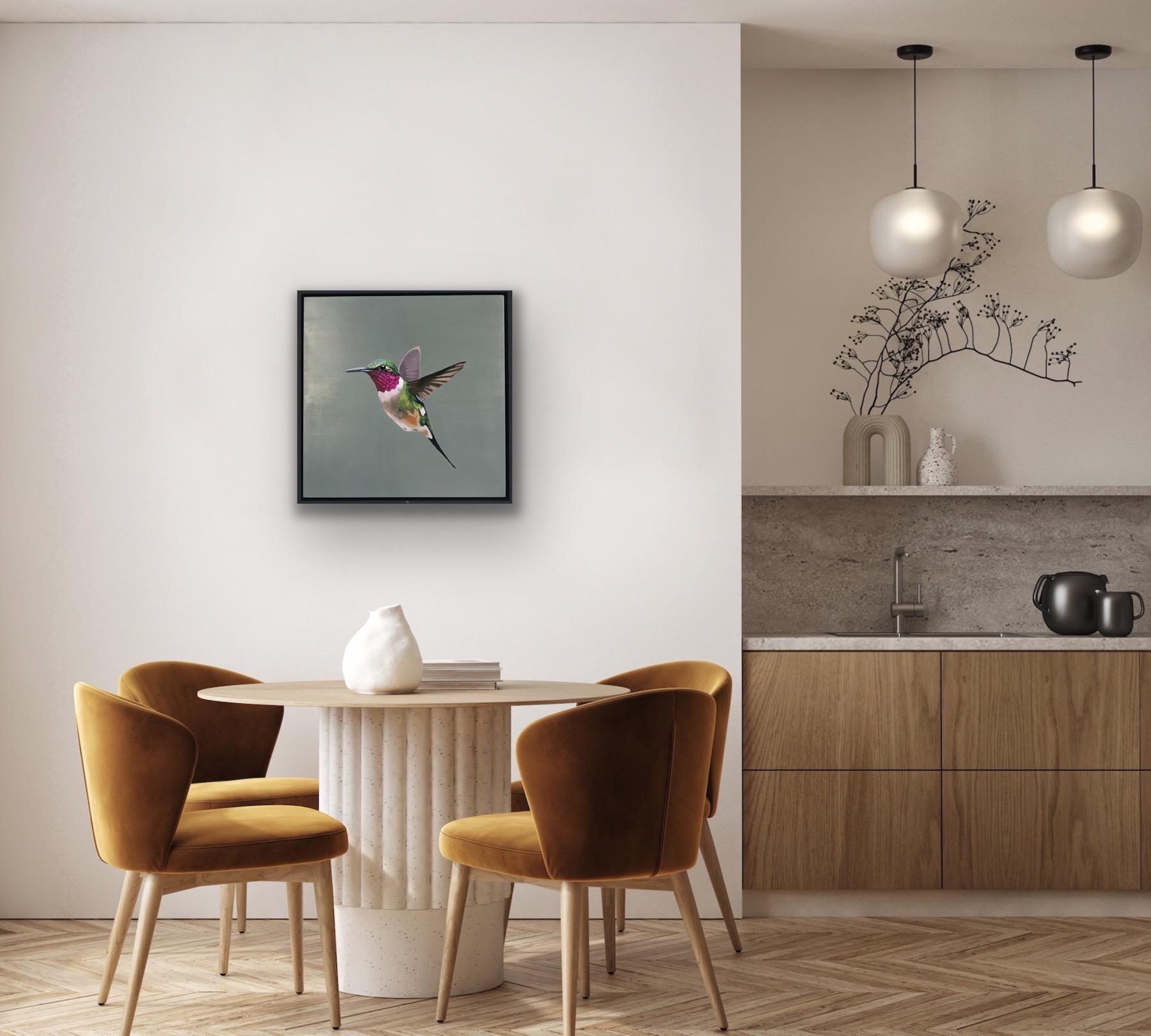 Single Hummingbird, Original Painting, Bird, Animal, Nature For Sale 5