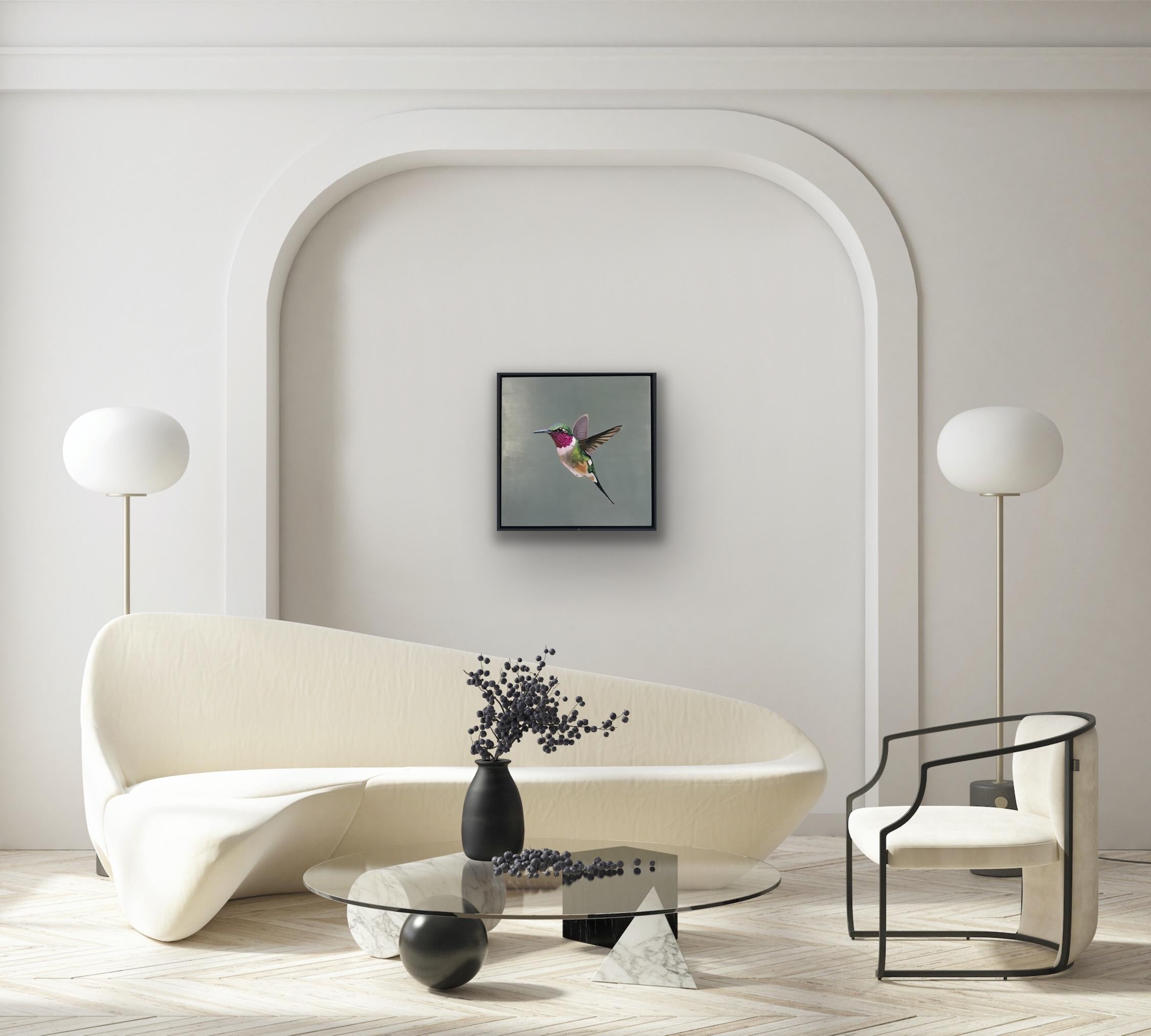 Single Hummingbird, Original Painting, Bird, Animal, Nature For Sale 6