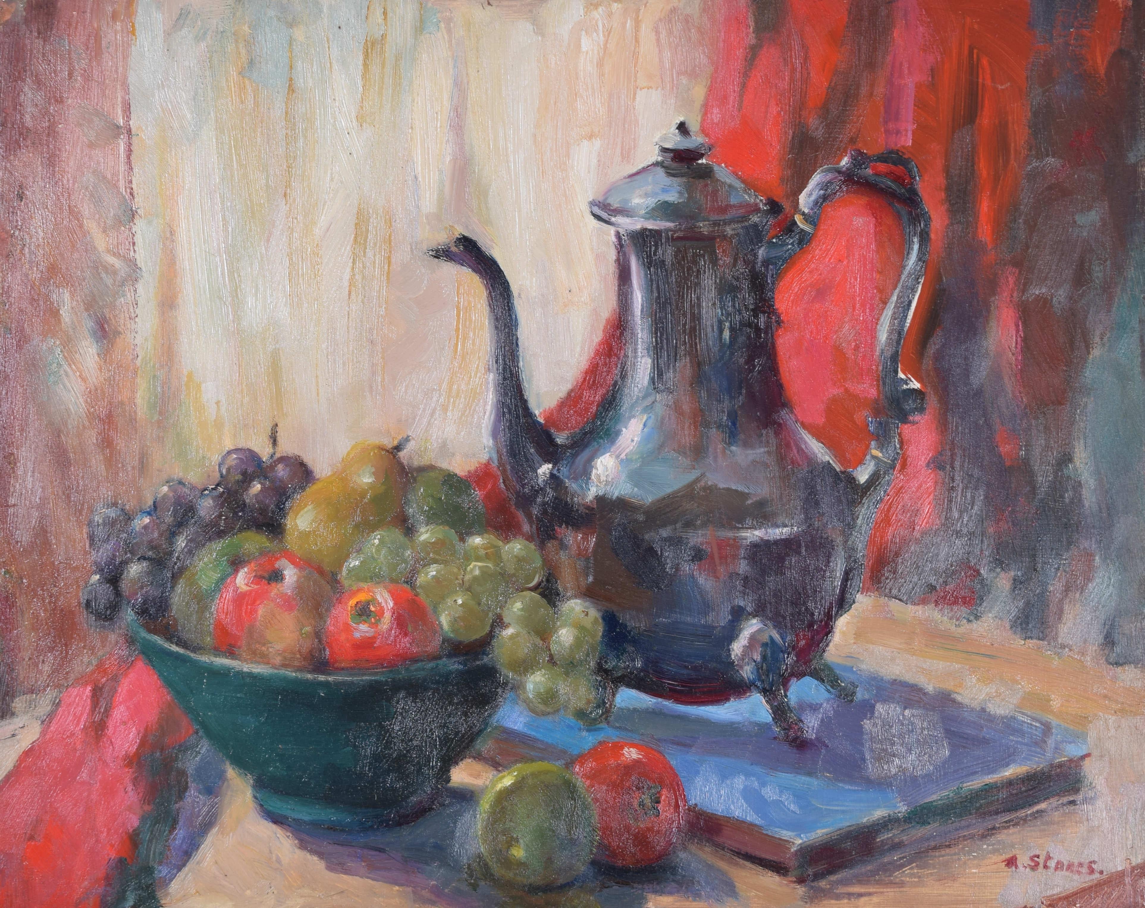 fruit and coffeepot